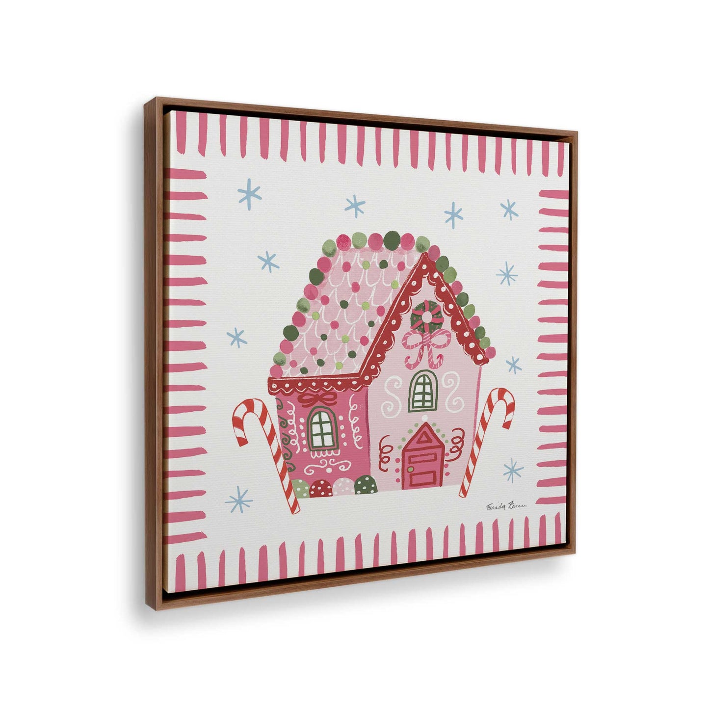 [Color:Walnut], Picture of the corner of the art