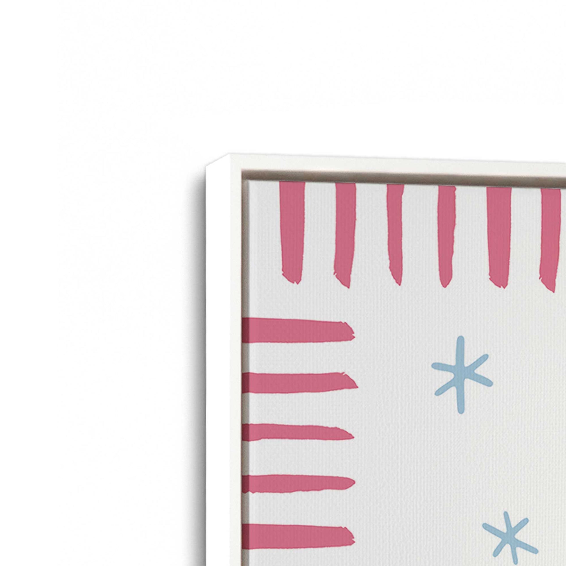 [Color:Opaque White], Picture of art in a White frame at an angle