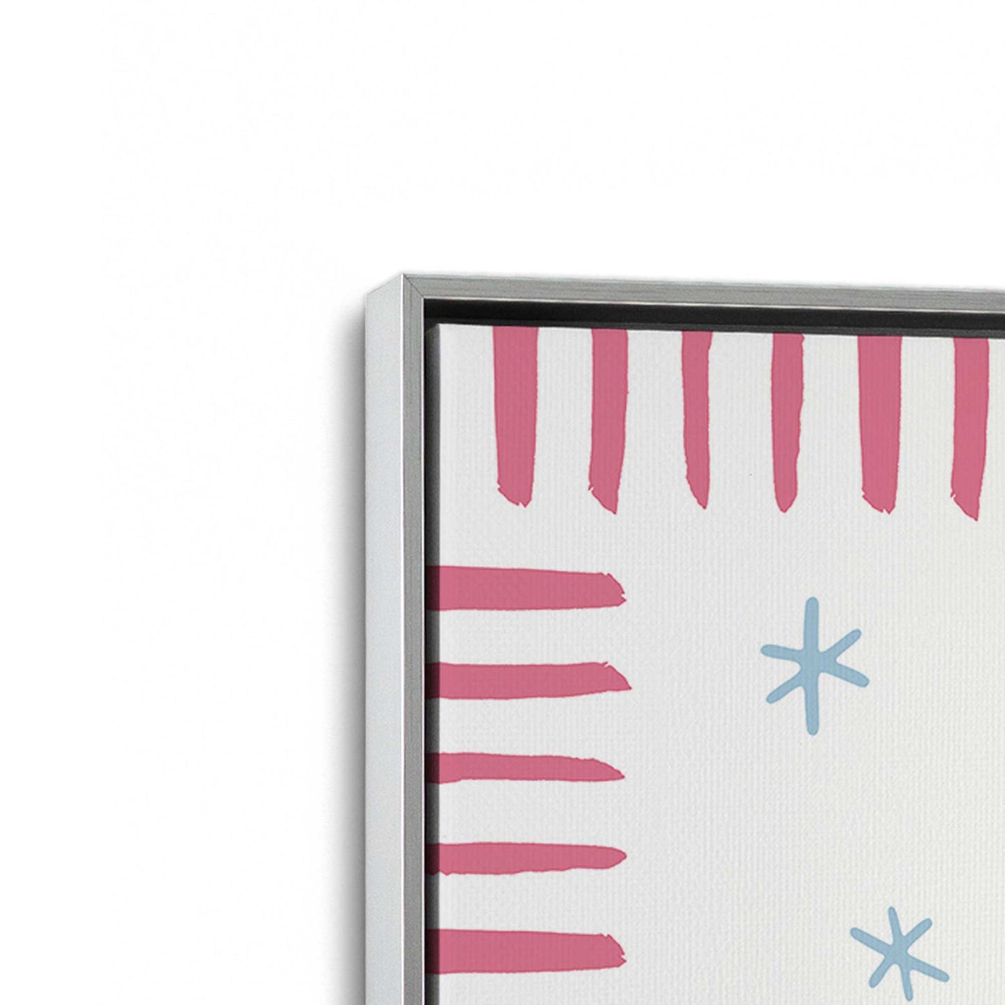 [Color:Polished Chrome], Picture of art in a Polished Chrome frame at an angle