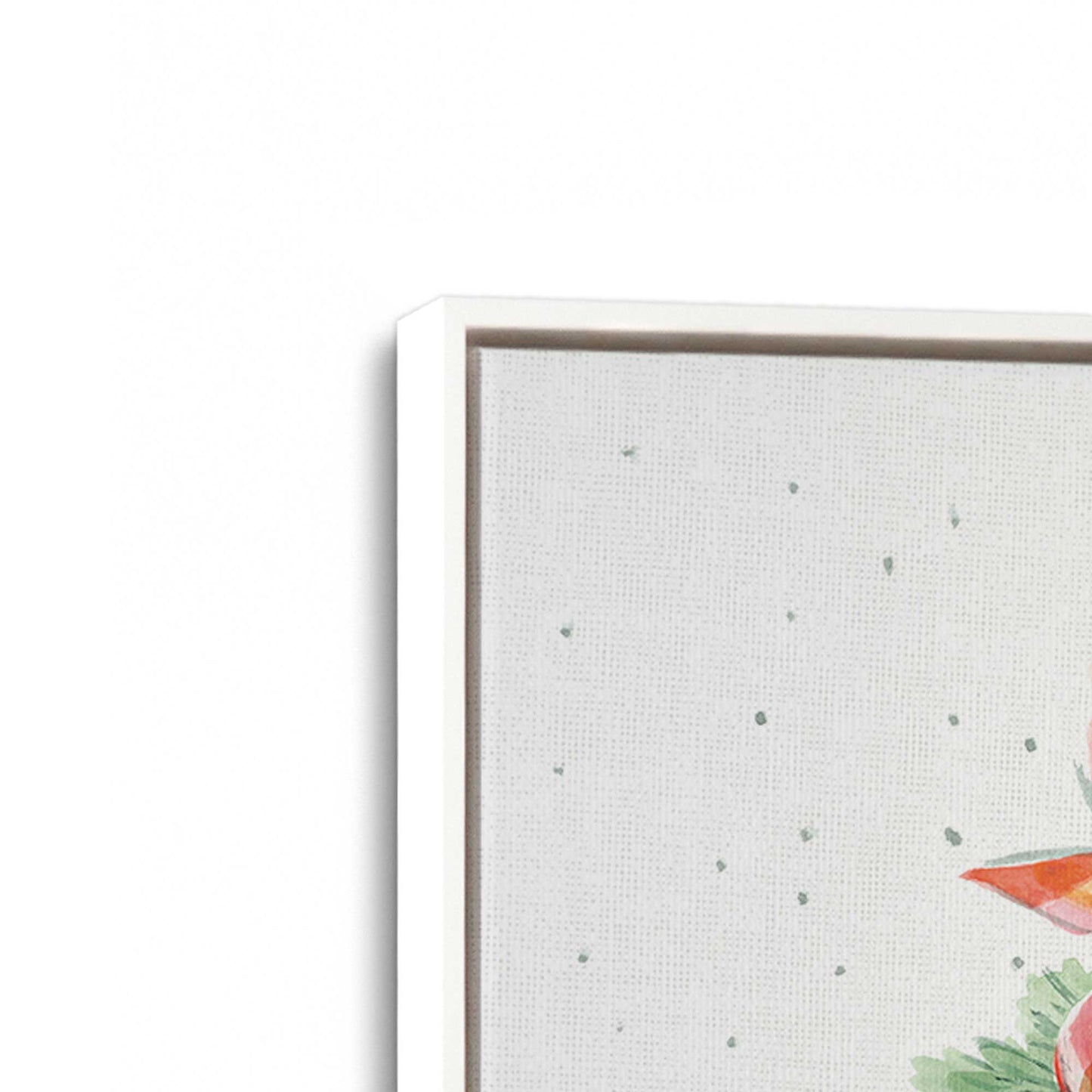 [Color:Opaque White], Picture of art in a White frame at an angle