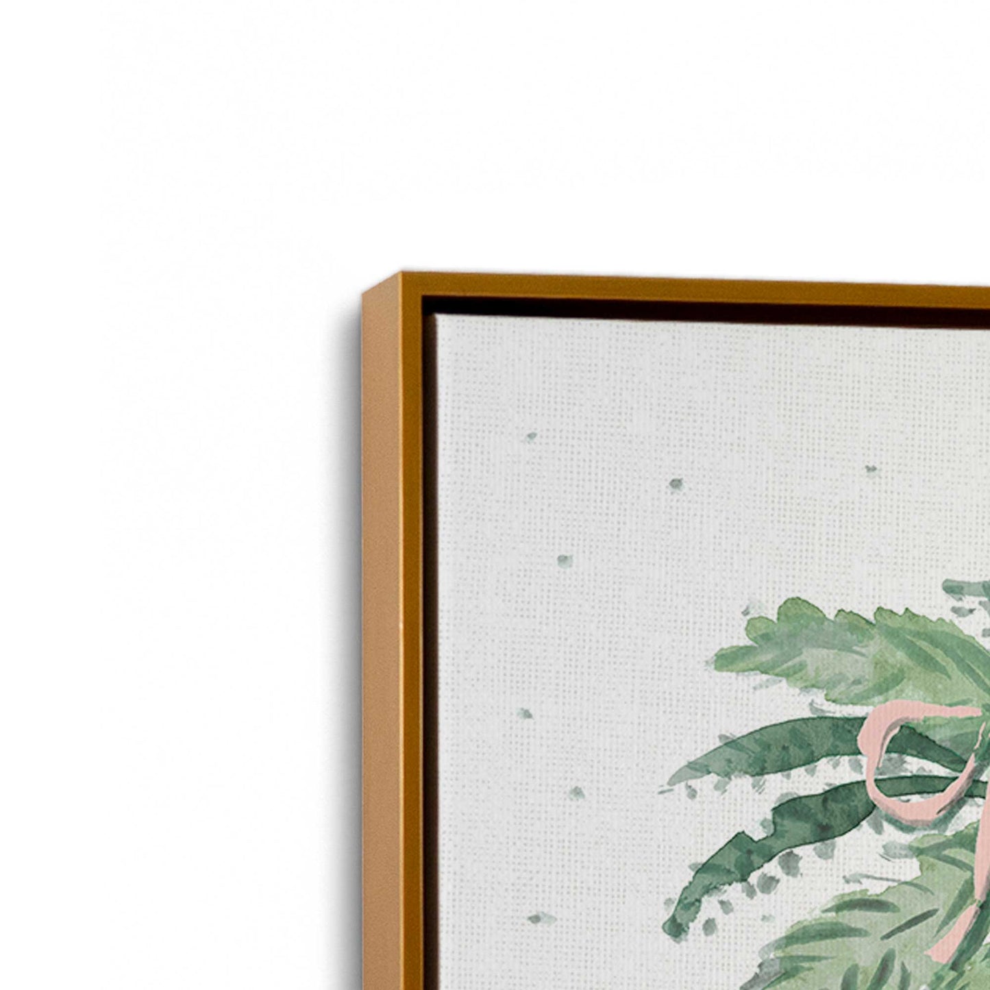 [Color:Polished Gold], Picture of art in a Polished Gold frame at an angle
