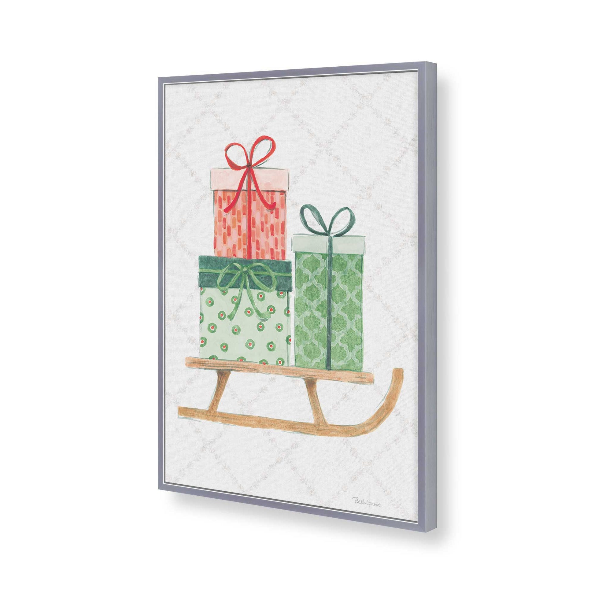 [Color:Polished Chrome], Picture of art in a Polished Chrome frame of the corner