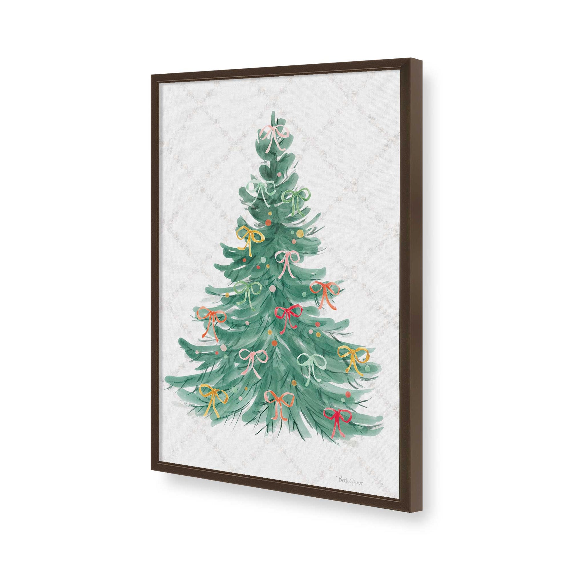 [Color:Brown], Picture of art in a Brown frame of the corner