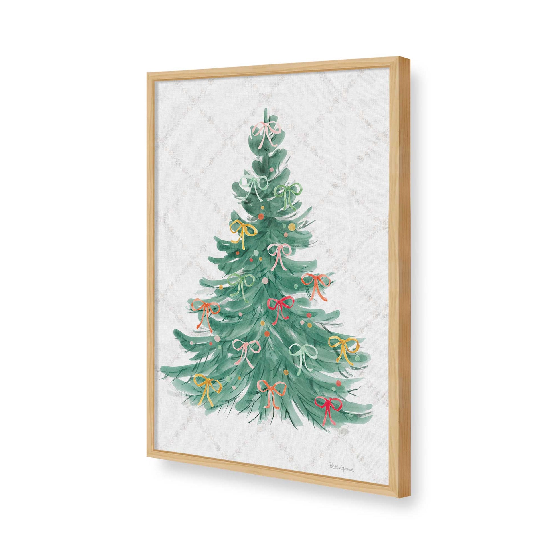 [Color:American Maple], Picture of art in a American Maple frame of the corner