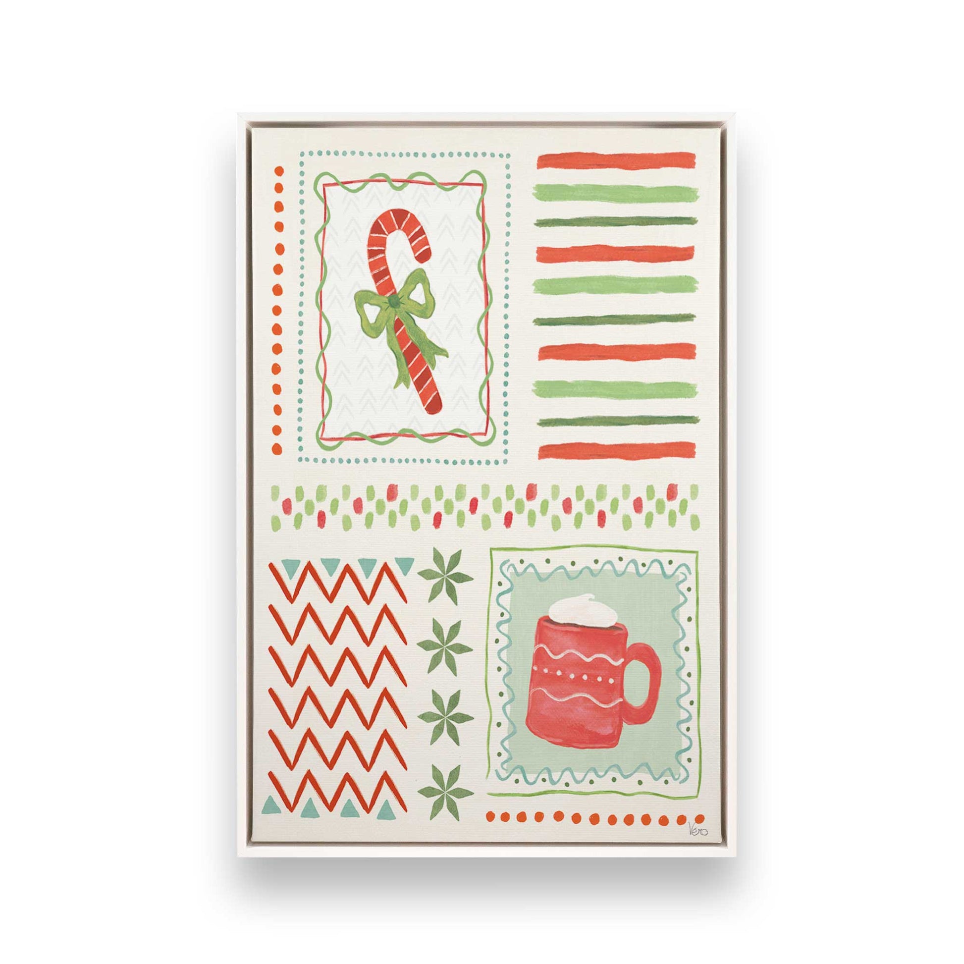 [Color:Opaque White], Picture of art in a White frame