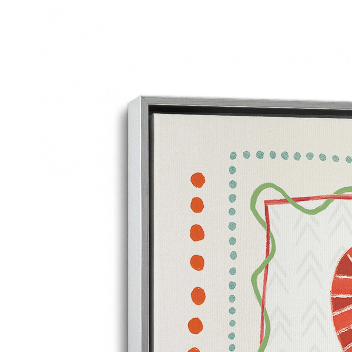 [Color:Polished Chrome], Picture of art in a Polished Chrome frame at an angle