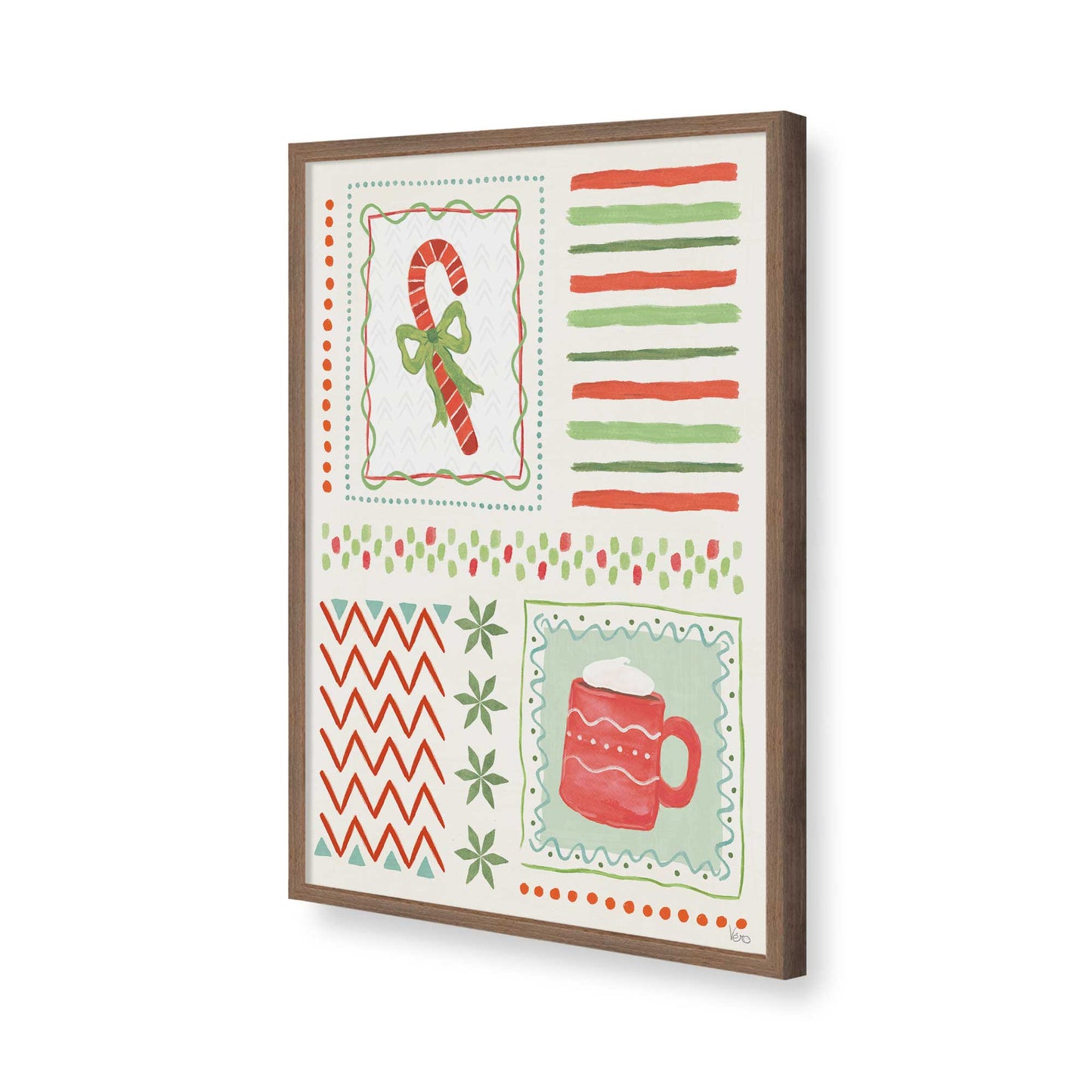 [Color:Walnut], Picture of art in a Walnut frame of the corner