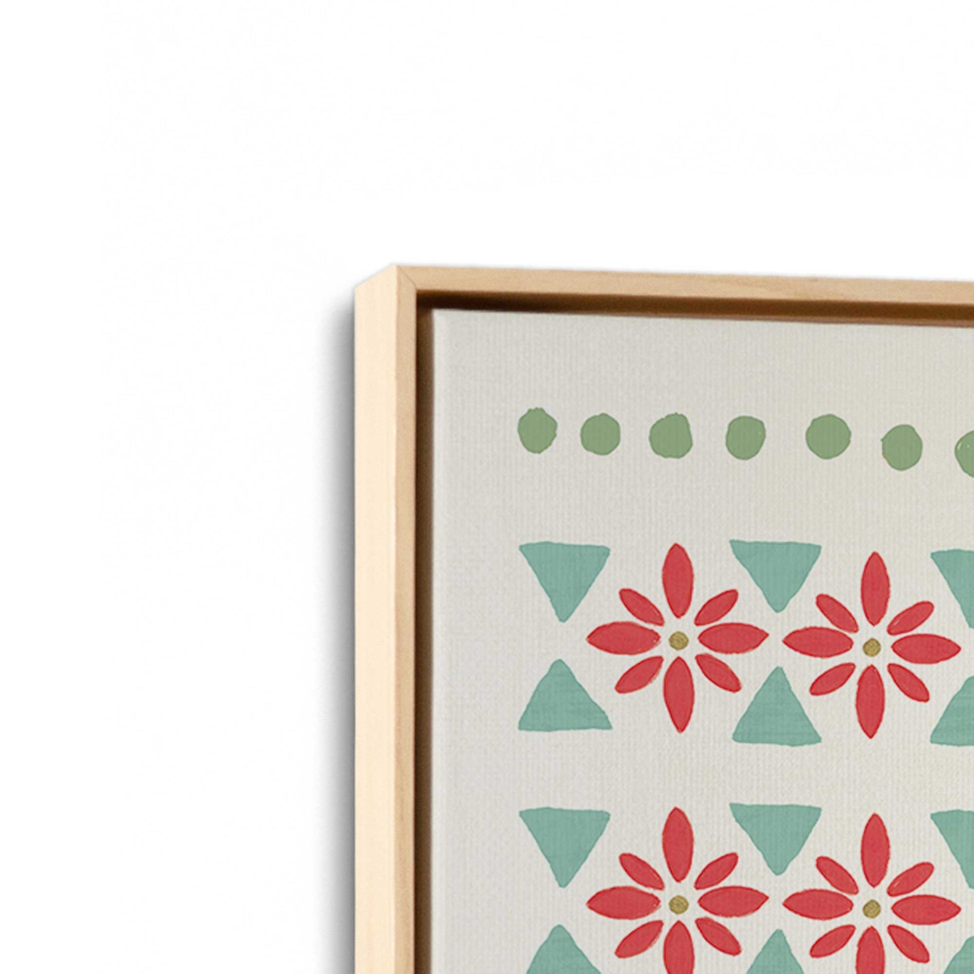 [Color:American Maple], Picture of art in a American Maple frame at an angle