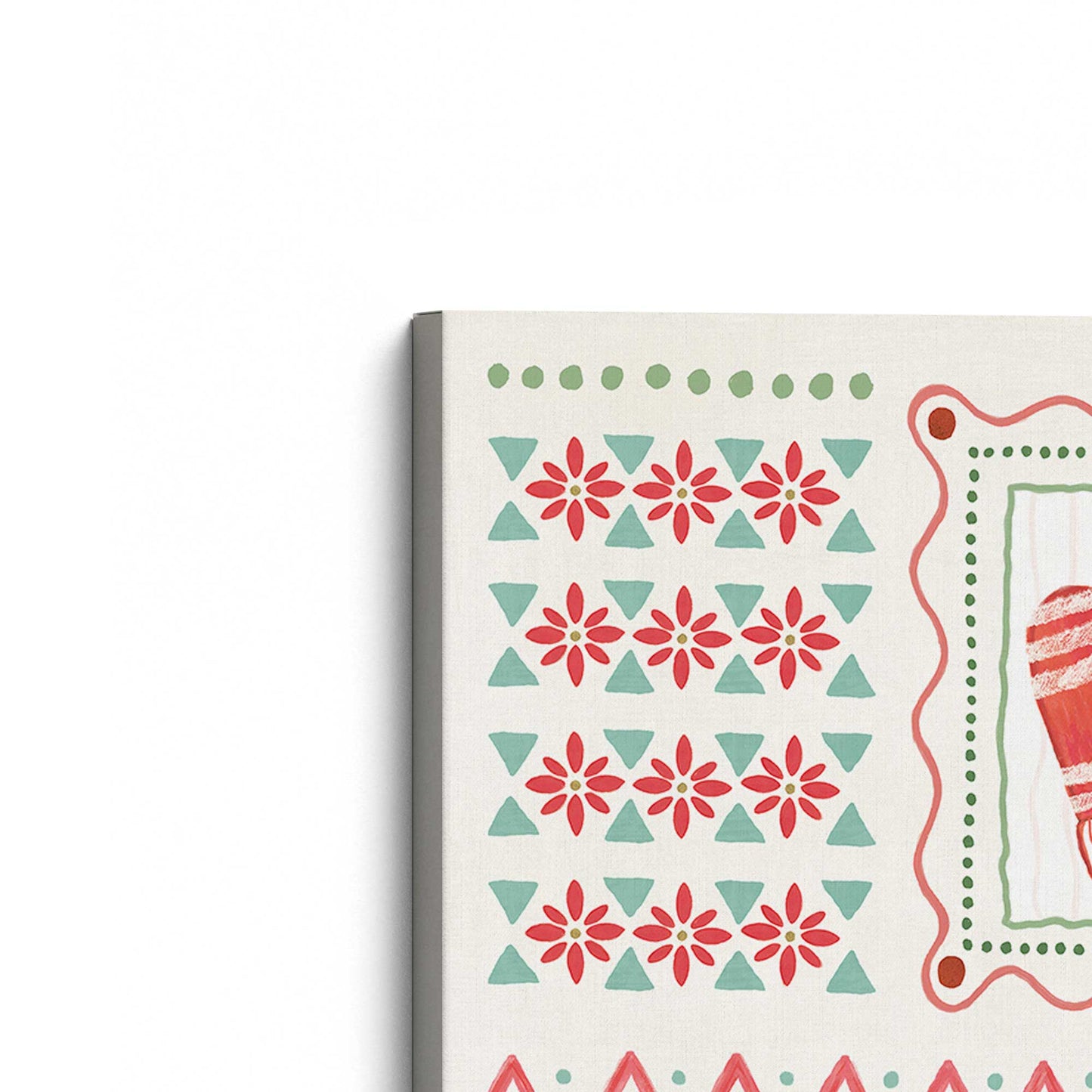 [Color:Stretched Canvas], Picture of the corner of the art