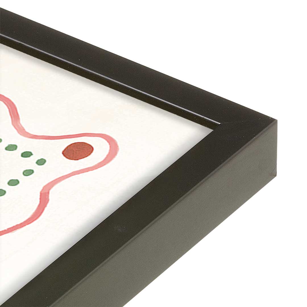 [Color:Satin Black], Picture of art in a Satin Black frame at an angle