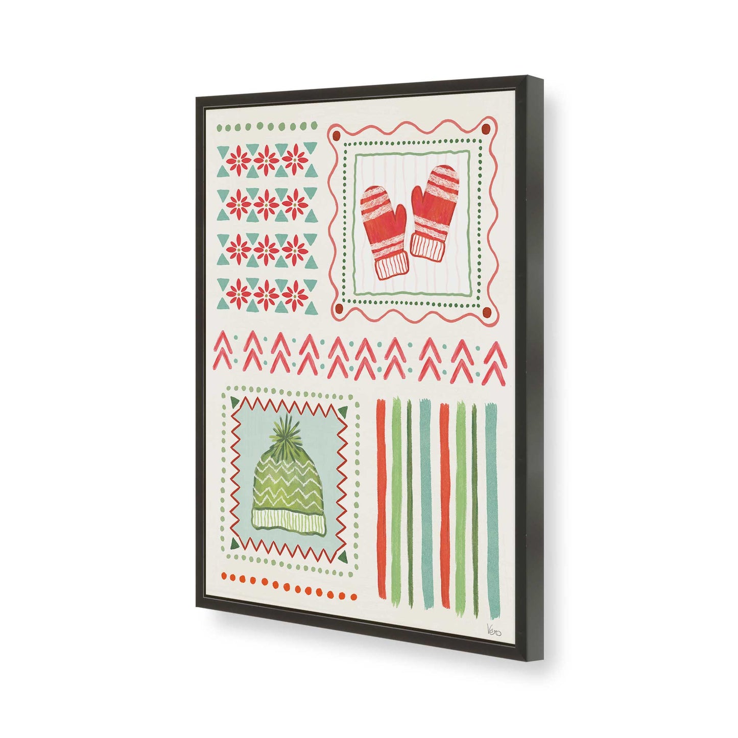 [Color:Satin Black], Picture of art in a Satin Black frame of the corner