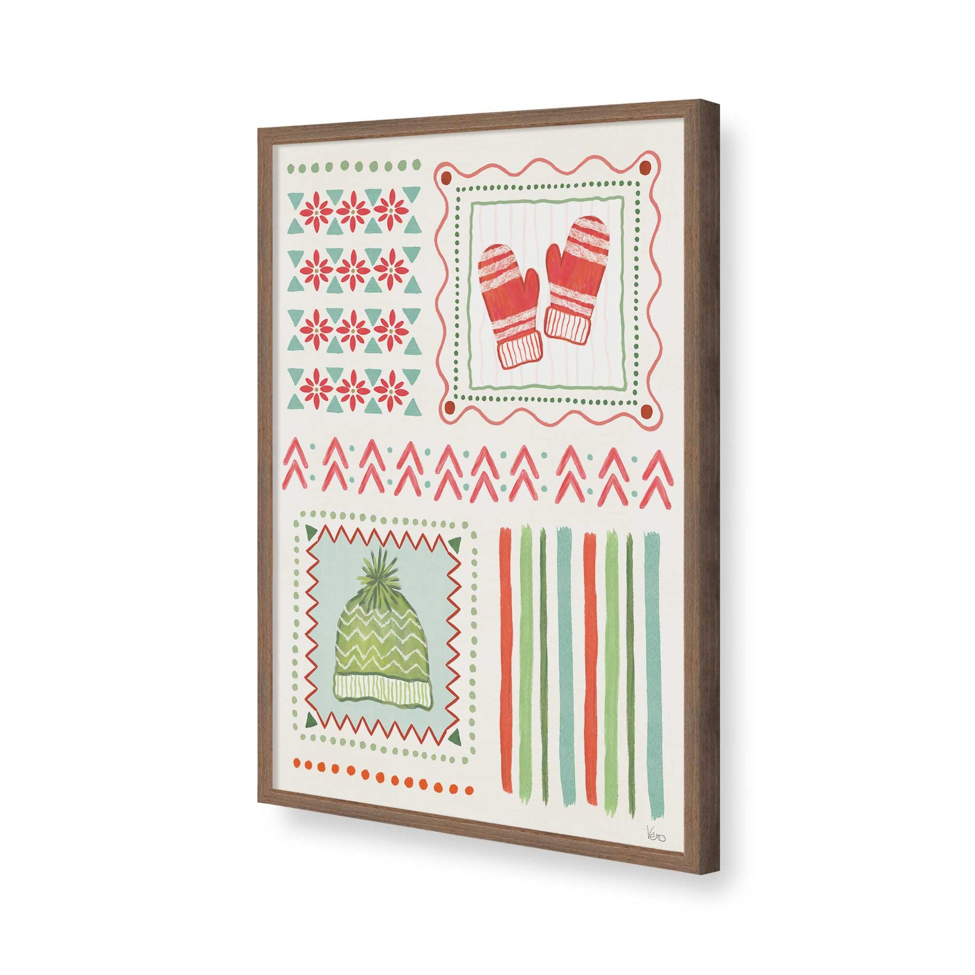 [Color:Walnut], Picture of art in a Walnut frame of the corner