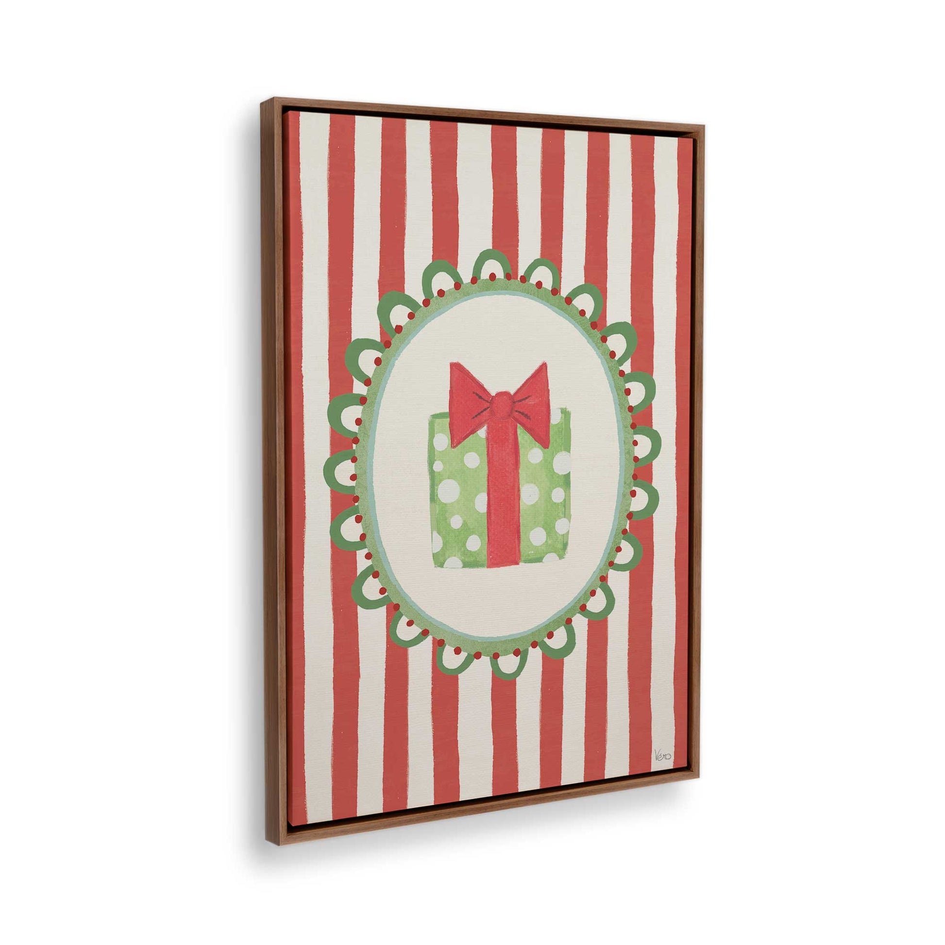 [Color:Walnut], Picture of the corner of the art