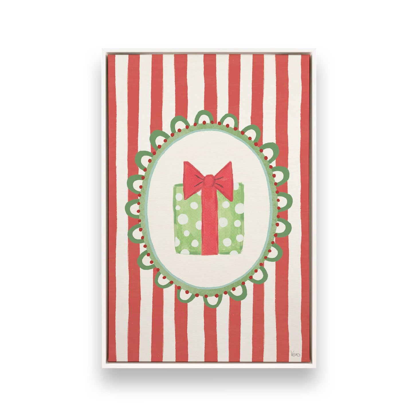 [Color:Opaque White], Picture of art in a White frame