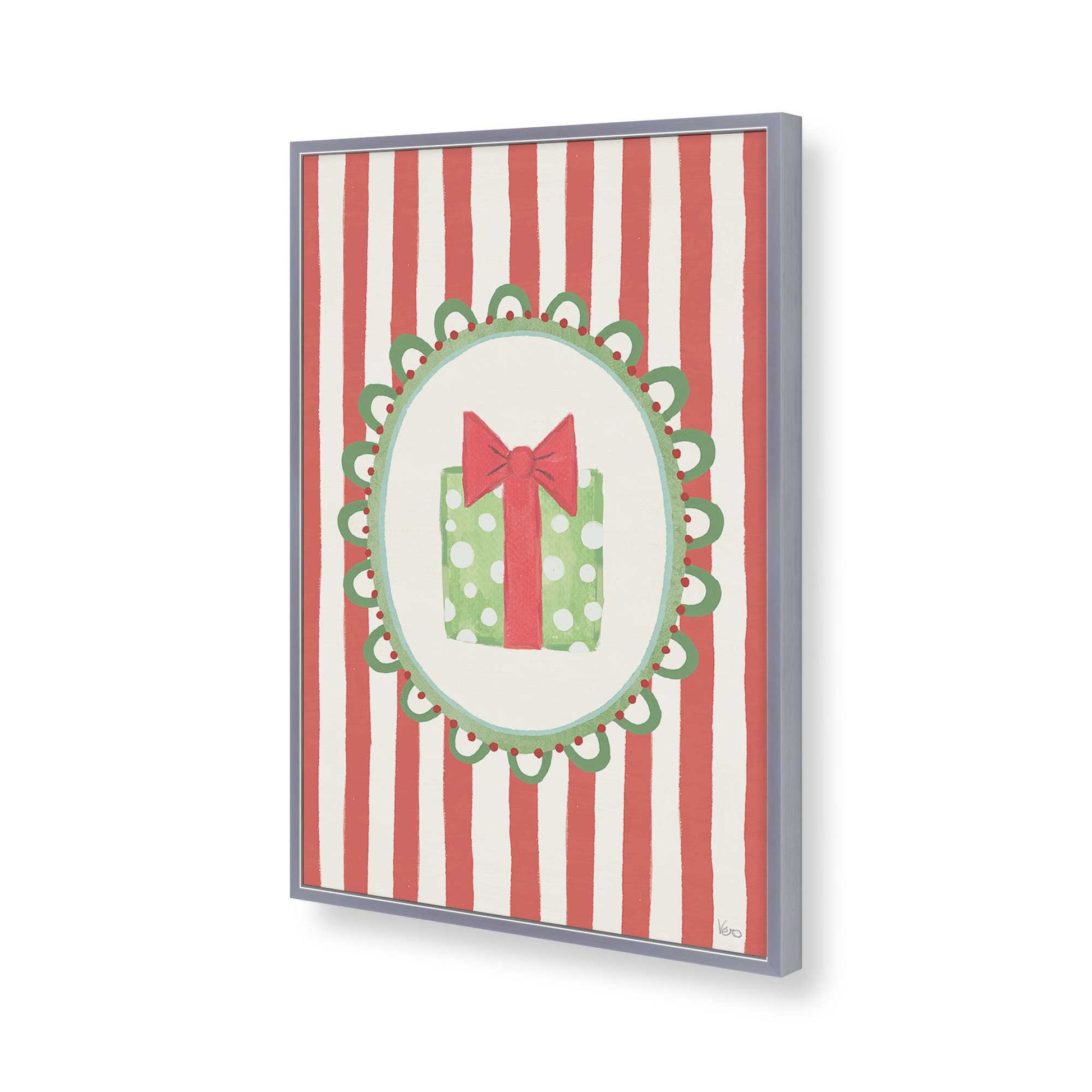 [Color:Polished Chrome], Picture of art in a Polished Chrome frame of the corner