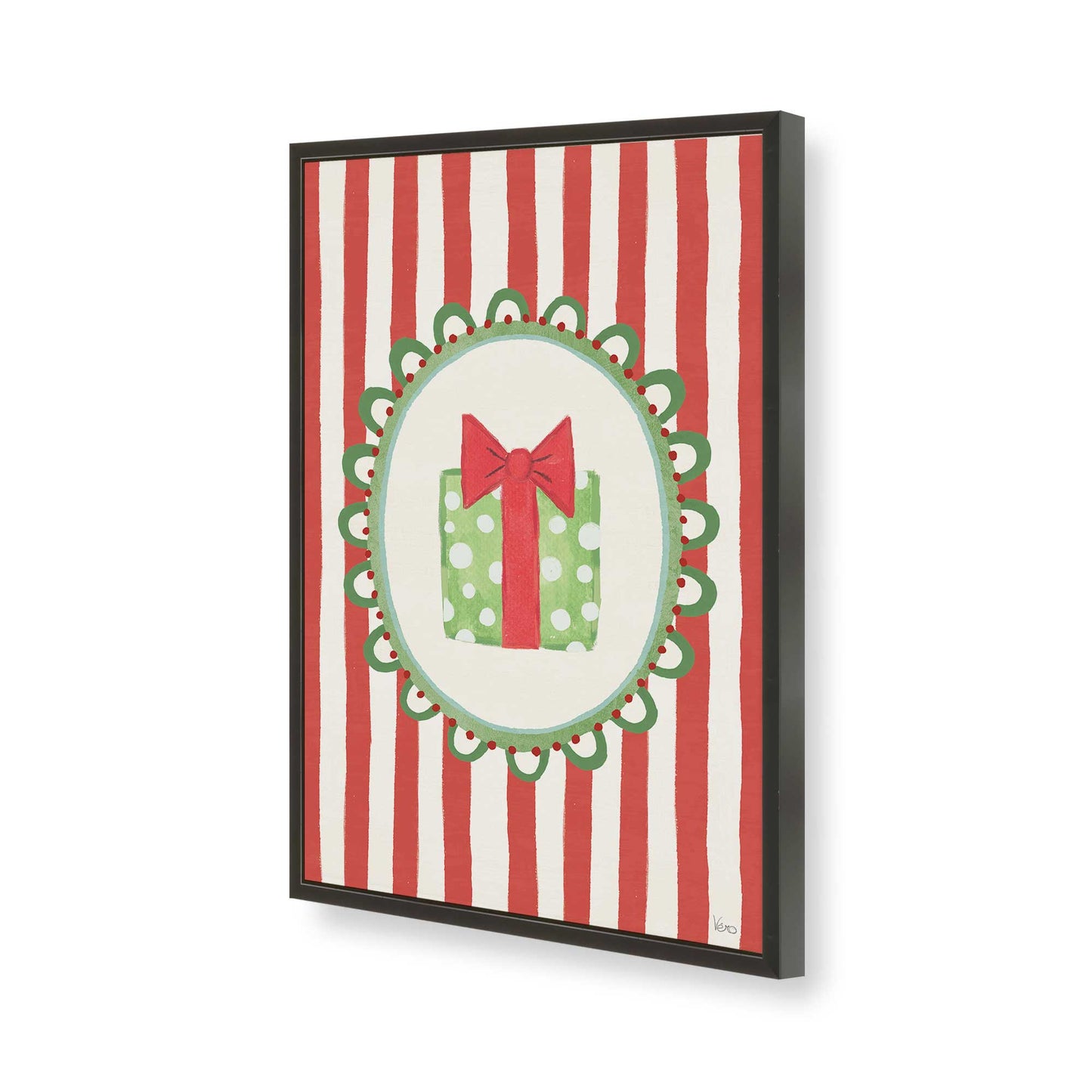 [Color:Satin Black], Picture of art in a Satin Black frame of the corner