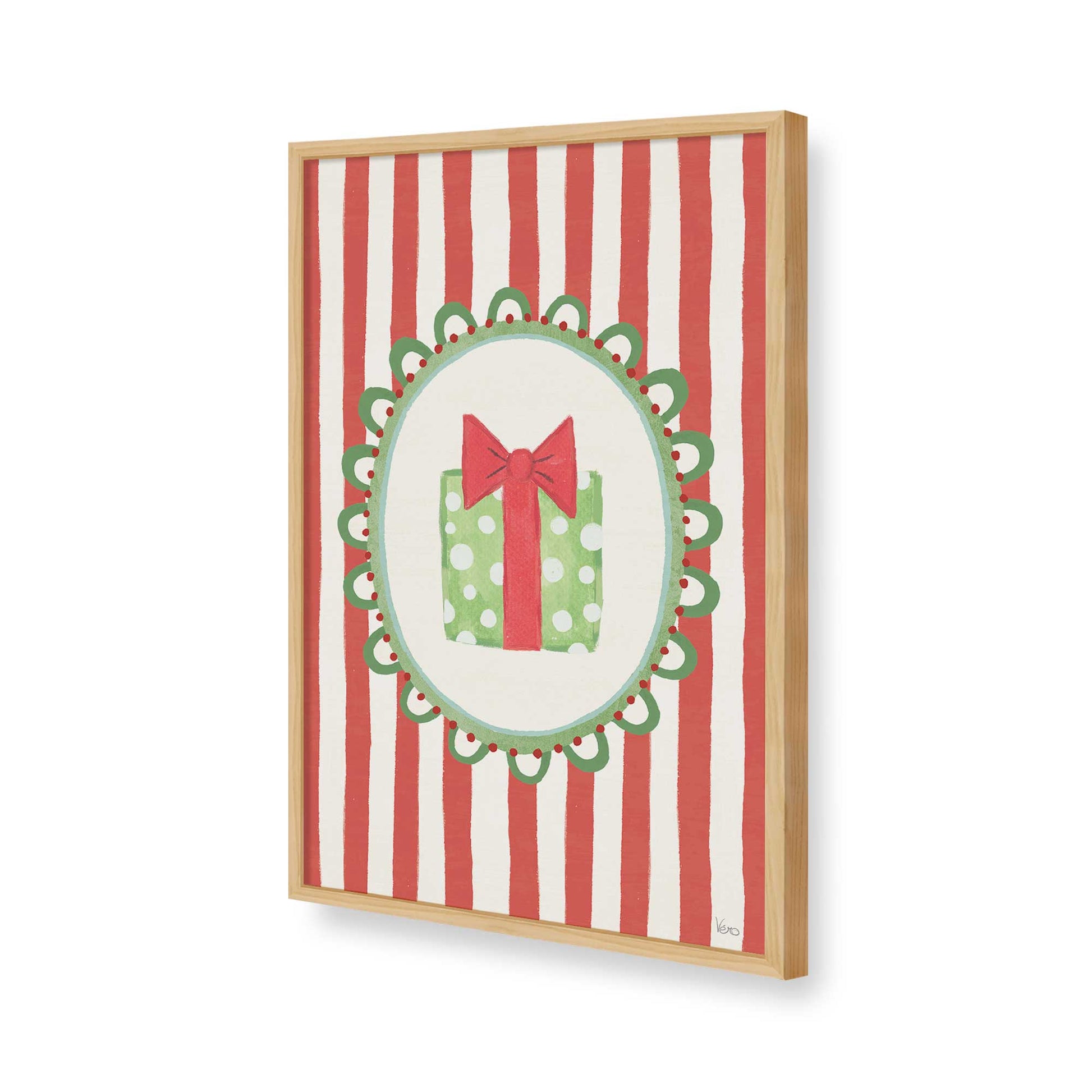 [Color:American Maple], Picture of art in a American Maple frame of the corner