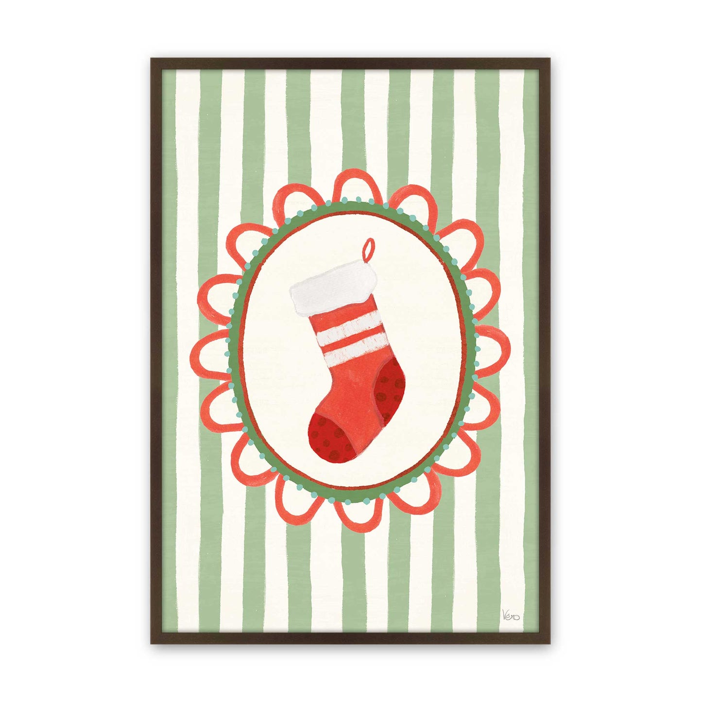 [Color:Brown], Picture of art in a Brown frame