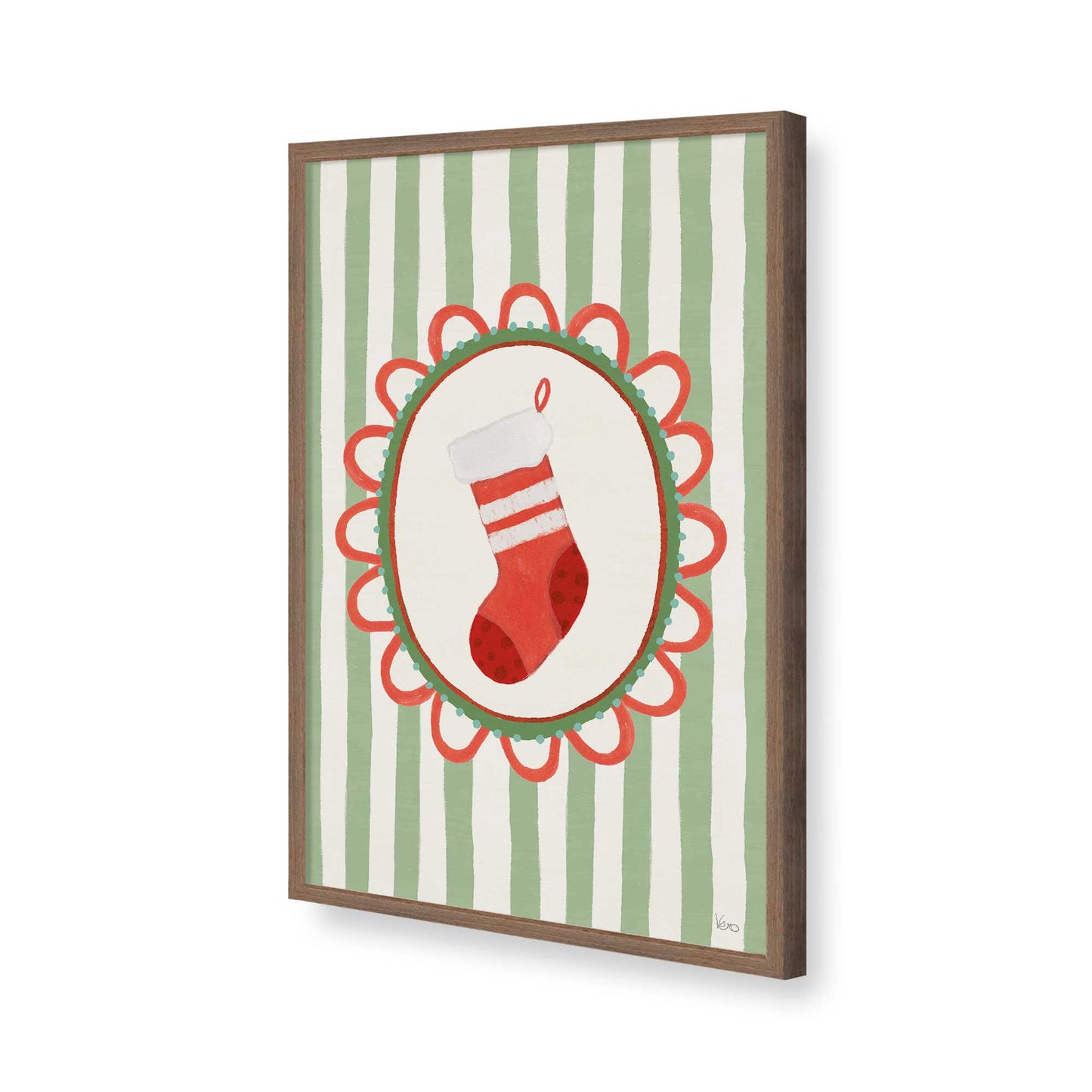 [Color:Walnut], Picture of art in a Walnut frame of the corner