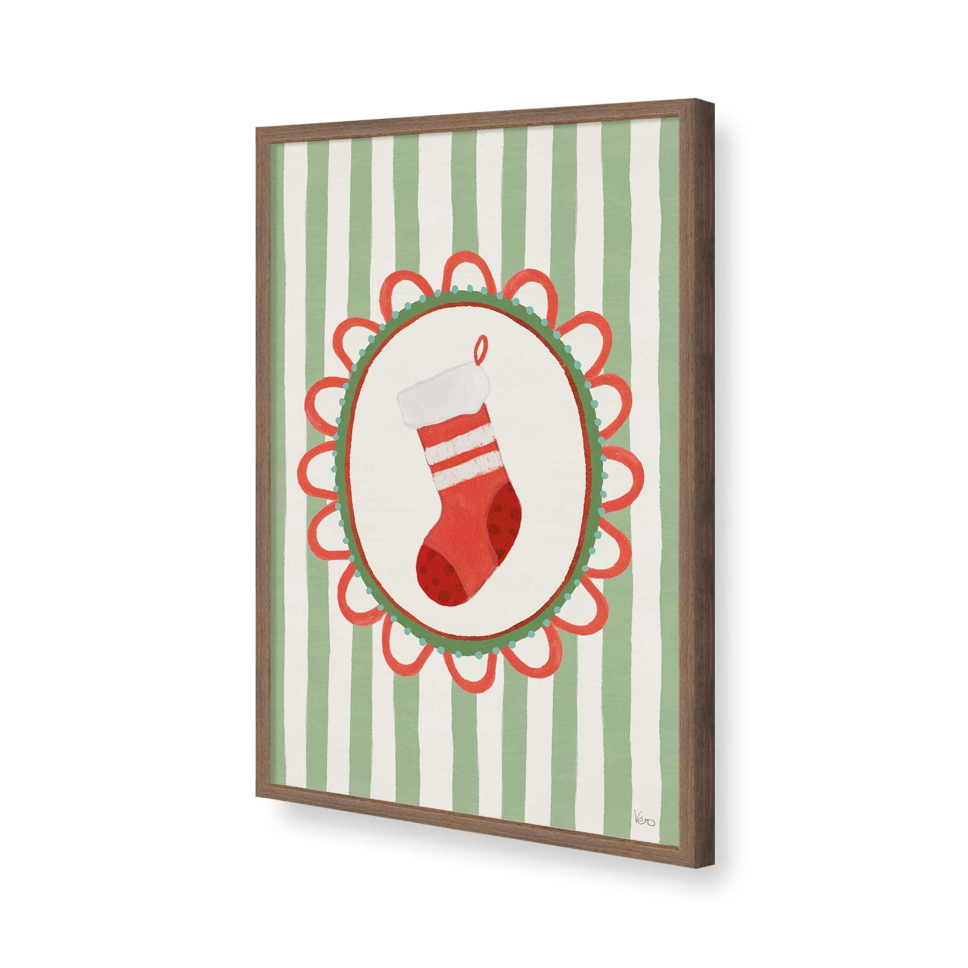 [Color:Walnut], Picture of art in a Walnut frame of the corner