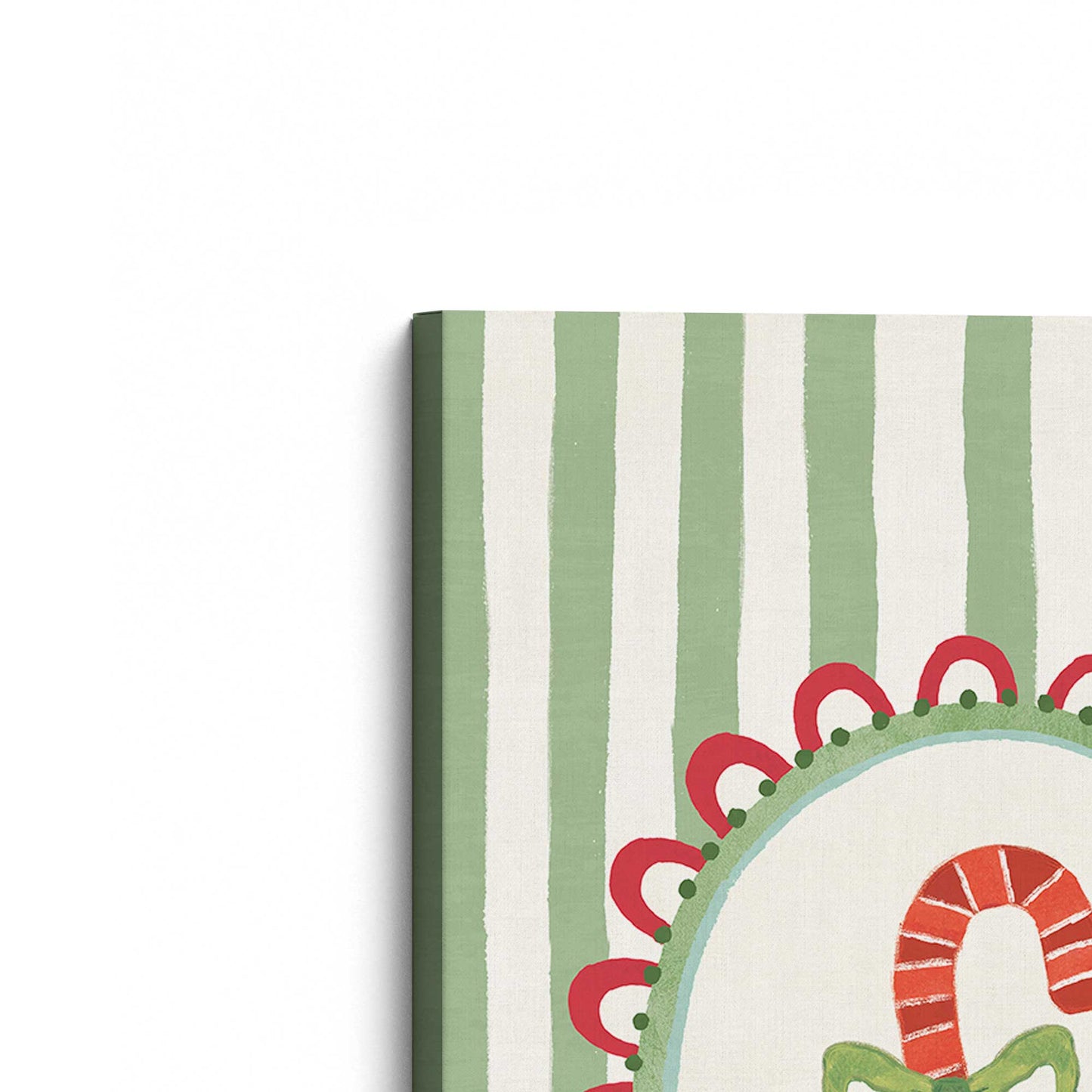 [Color:Stretched Canvas], Picture of the corner of the art