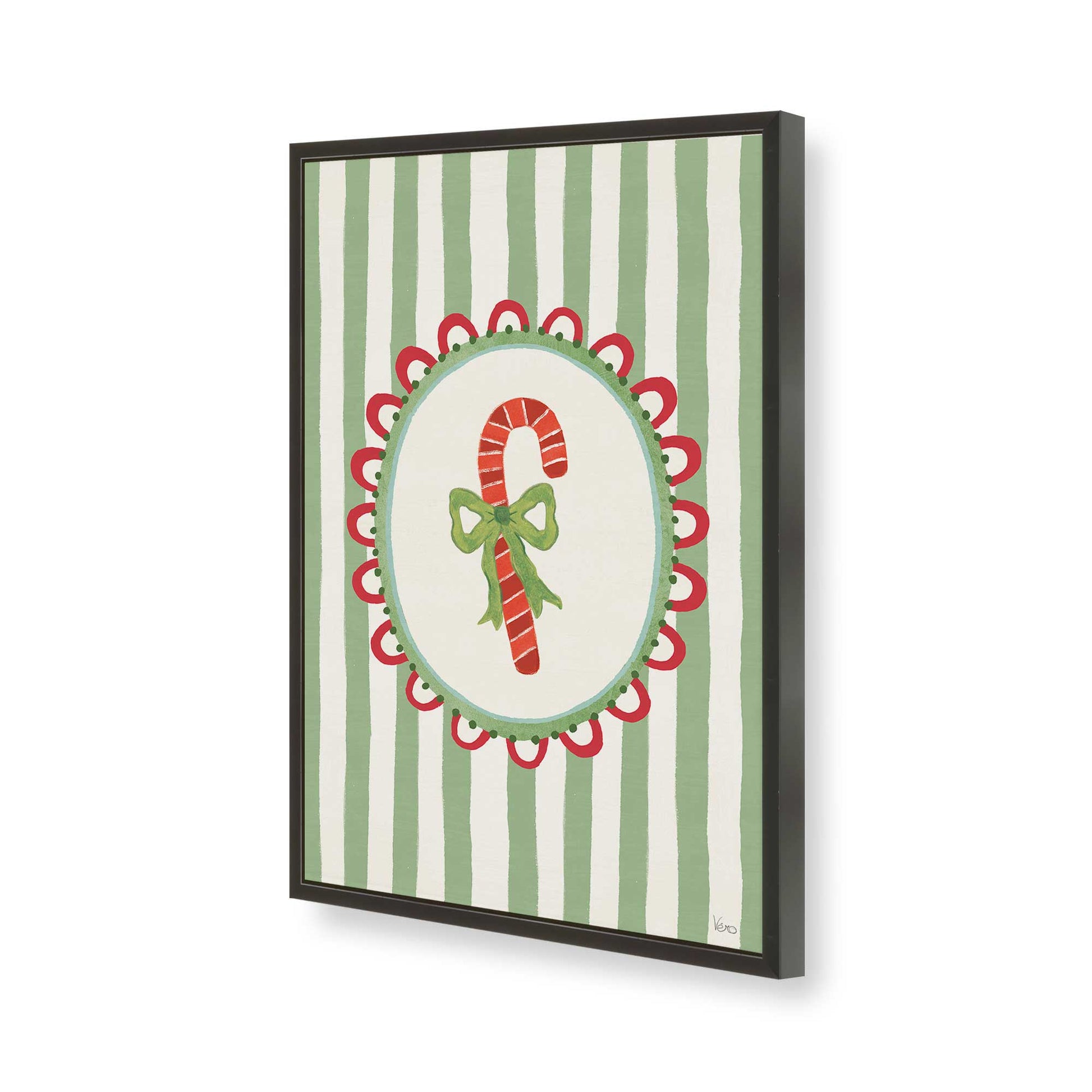 [Color:Satin Black], Picture of art in a Satin Black frame of the corner