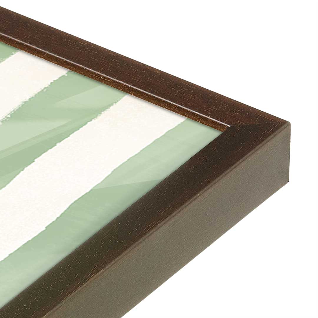 [Color:Brown], Picture of art in a Brown frame at an angle