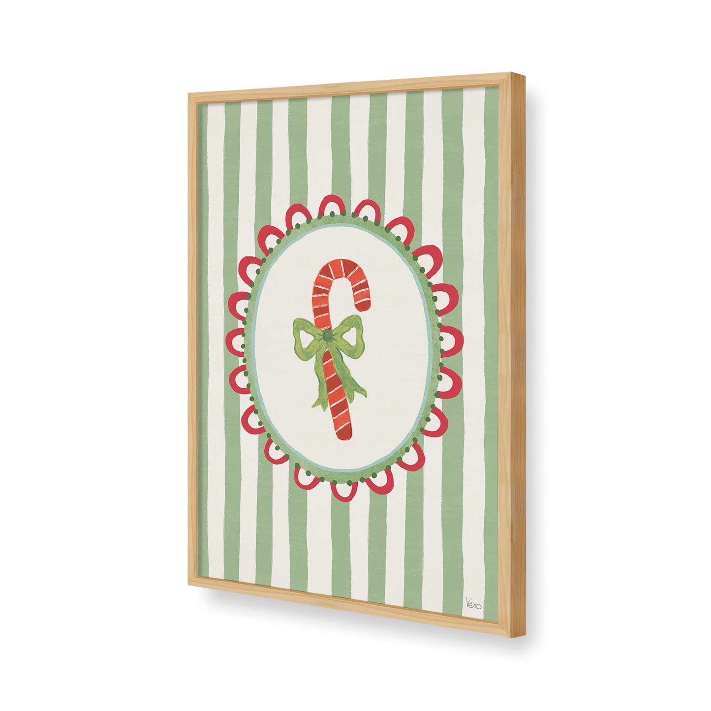 [Color:American Maple], Picture of art in a American Maple frame of the corner