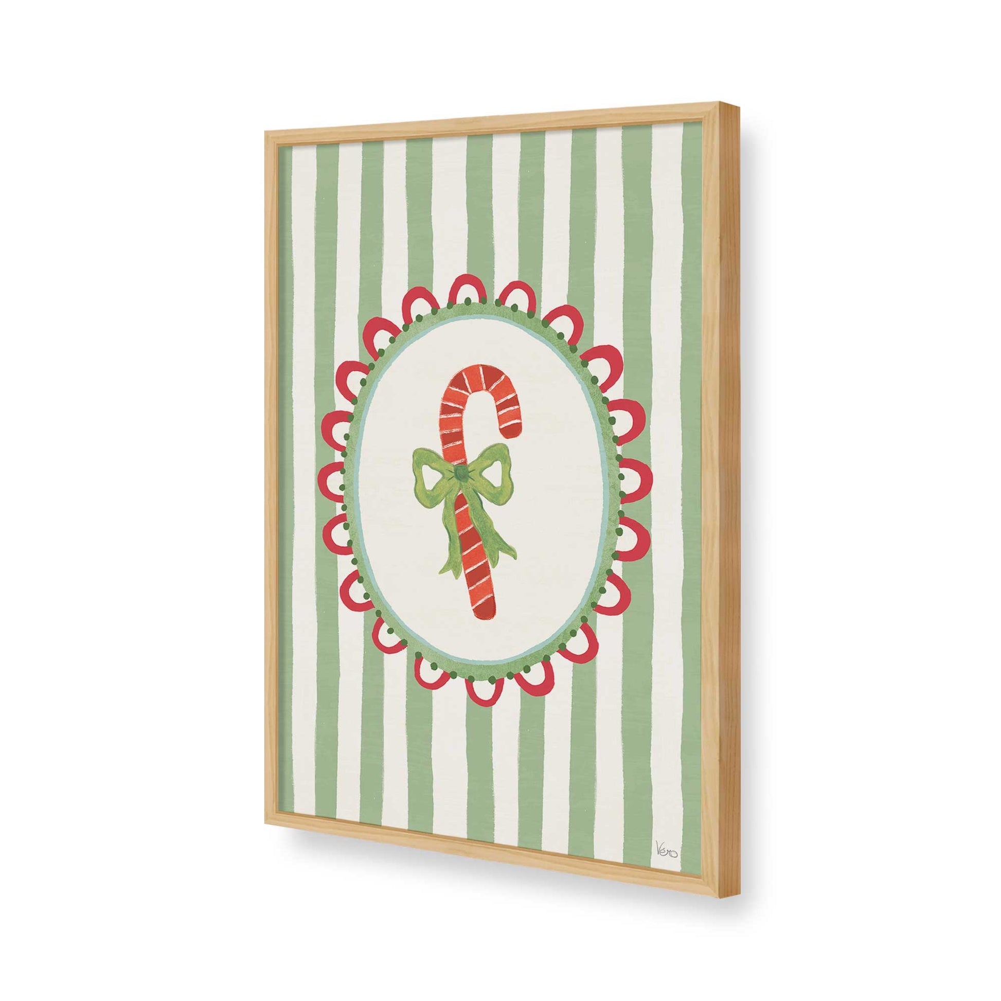 [Color:American Maple], Picture of art in a American Maple frame of the corner