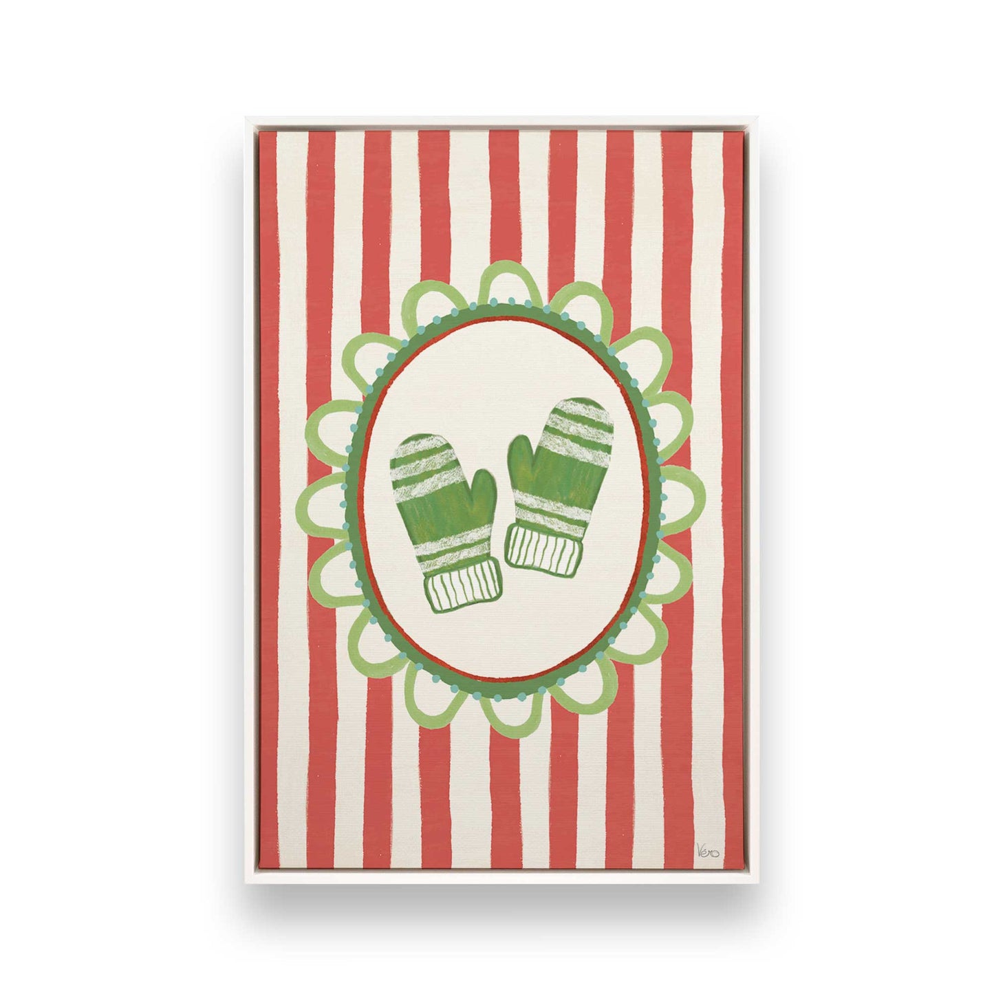 [Color:Opaque White], Picture of art in a White frame