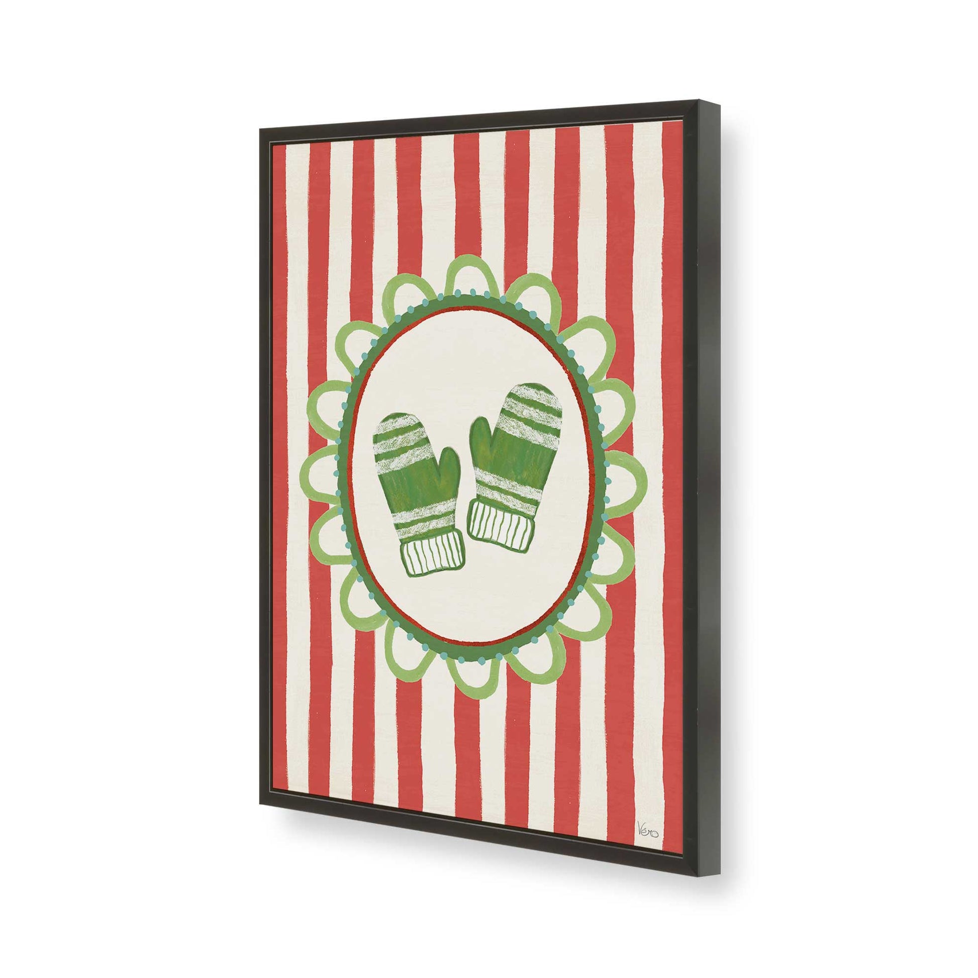 [Color:Satin Black], Picture of art in a Satin Black frame of the corner