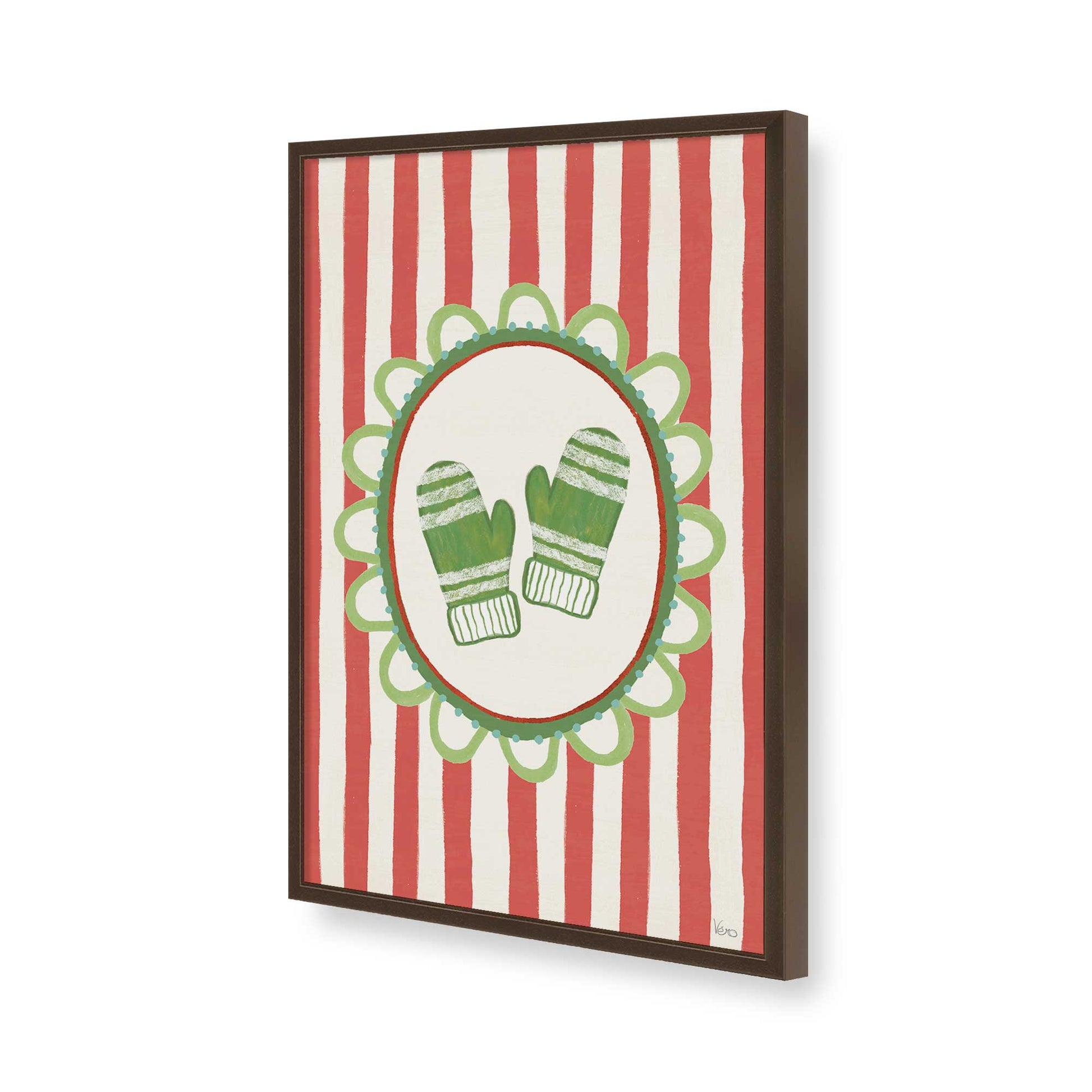 [Color:Brown], Picture of art in a Brown frame of the corner