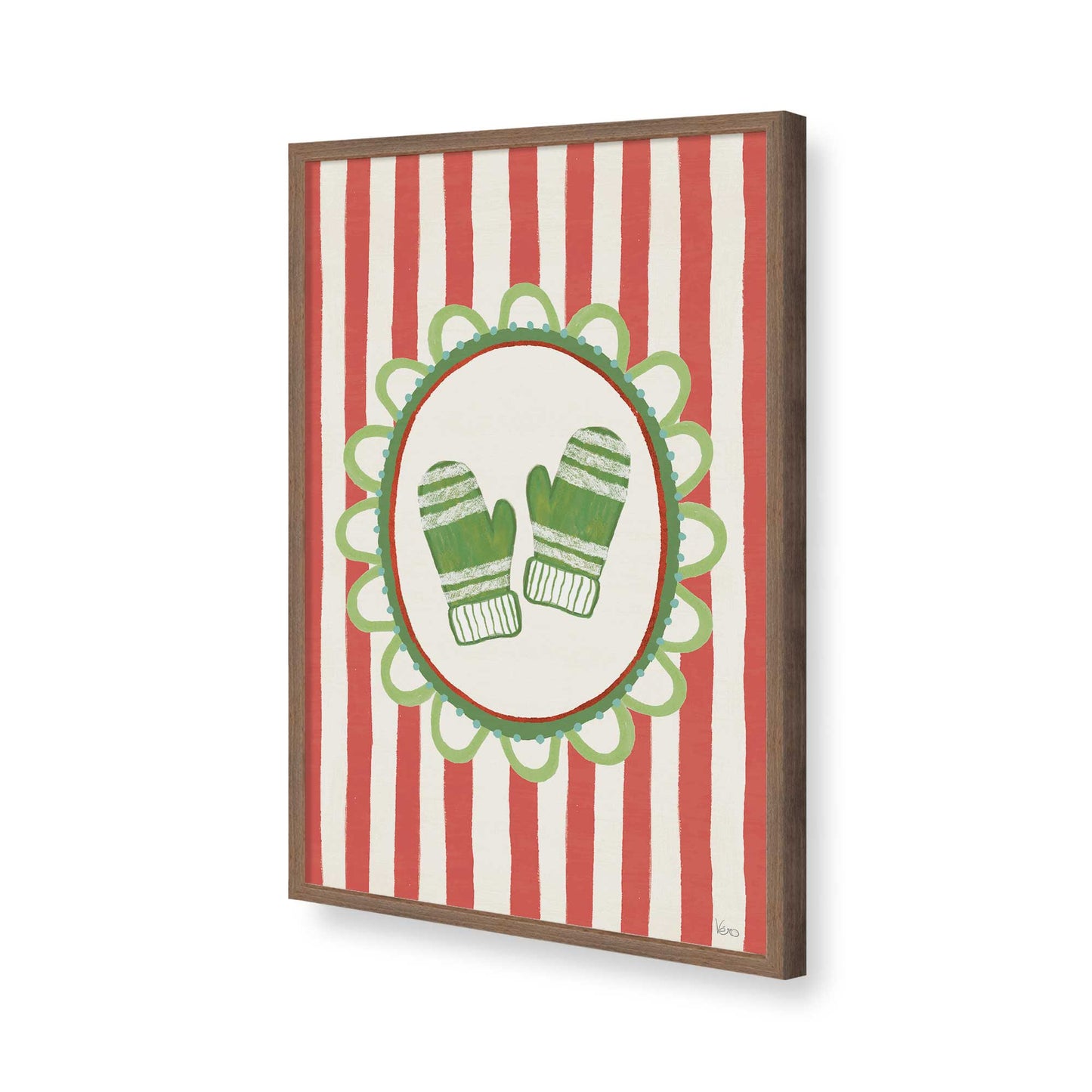 [Color:Walnut], Picture of art in a Walnut frame of the corner