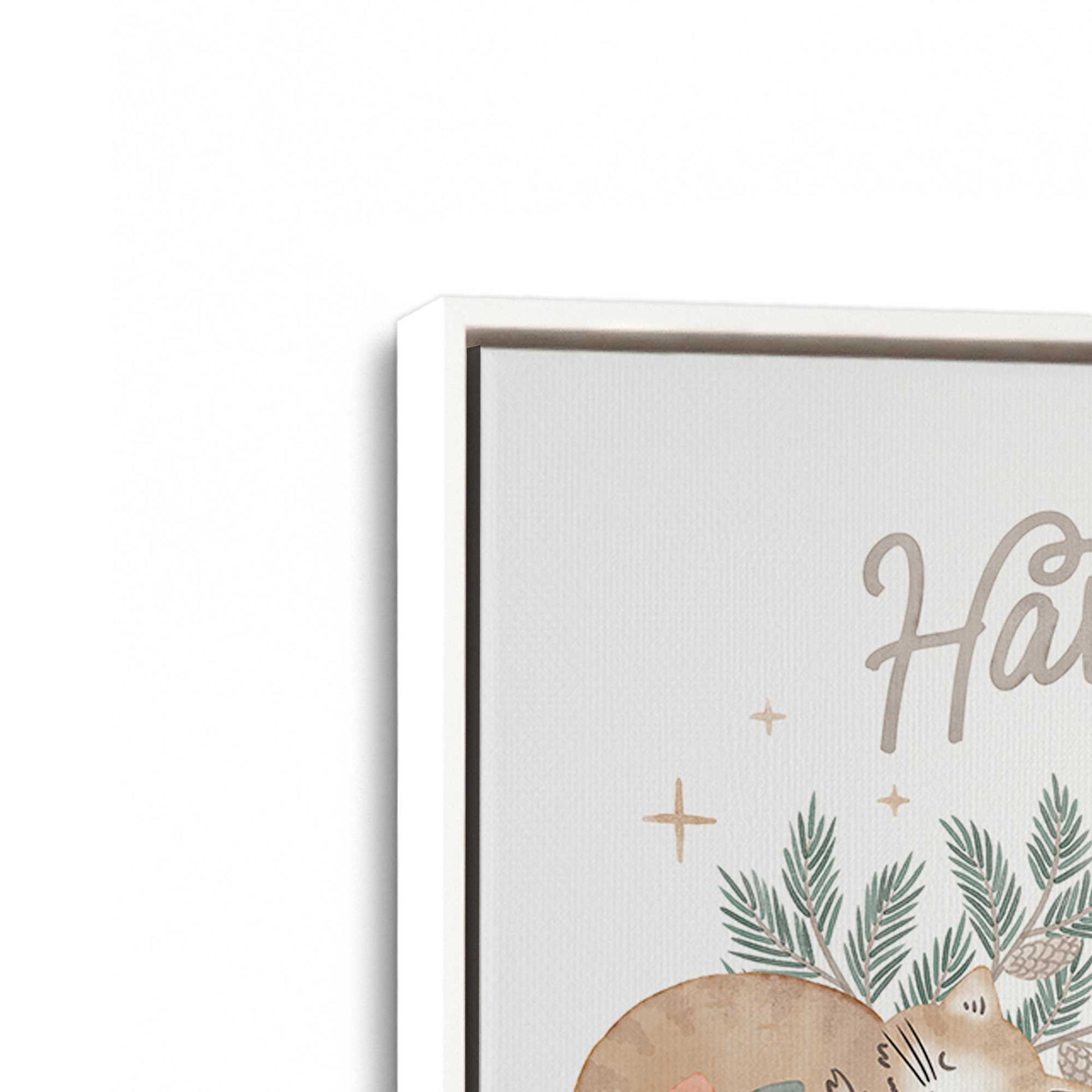 [Color:Opaque White], Picture of art in a White frame at an angle