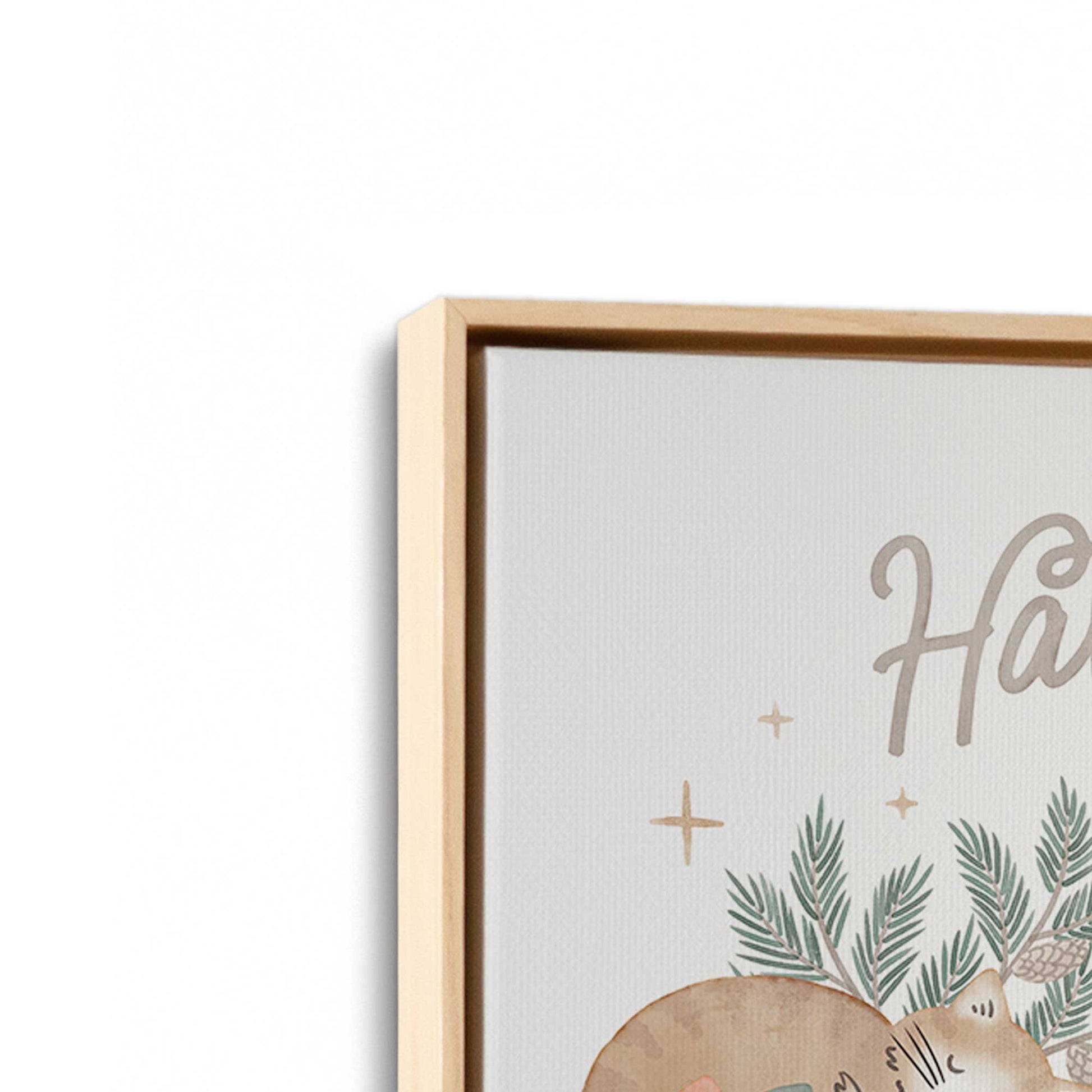 [Color:American Maple], Picture of art in a American Maple frame at an angle