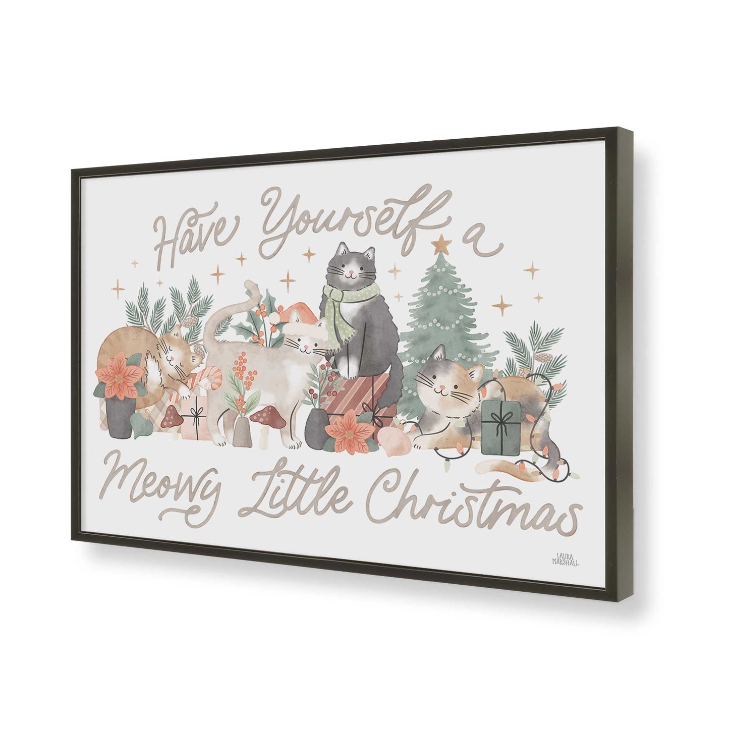 [Color:Satin Black], Picture of art in a Satin Black frame of the corner