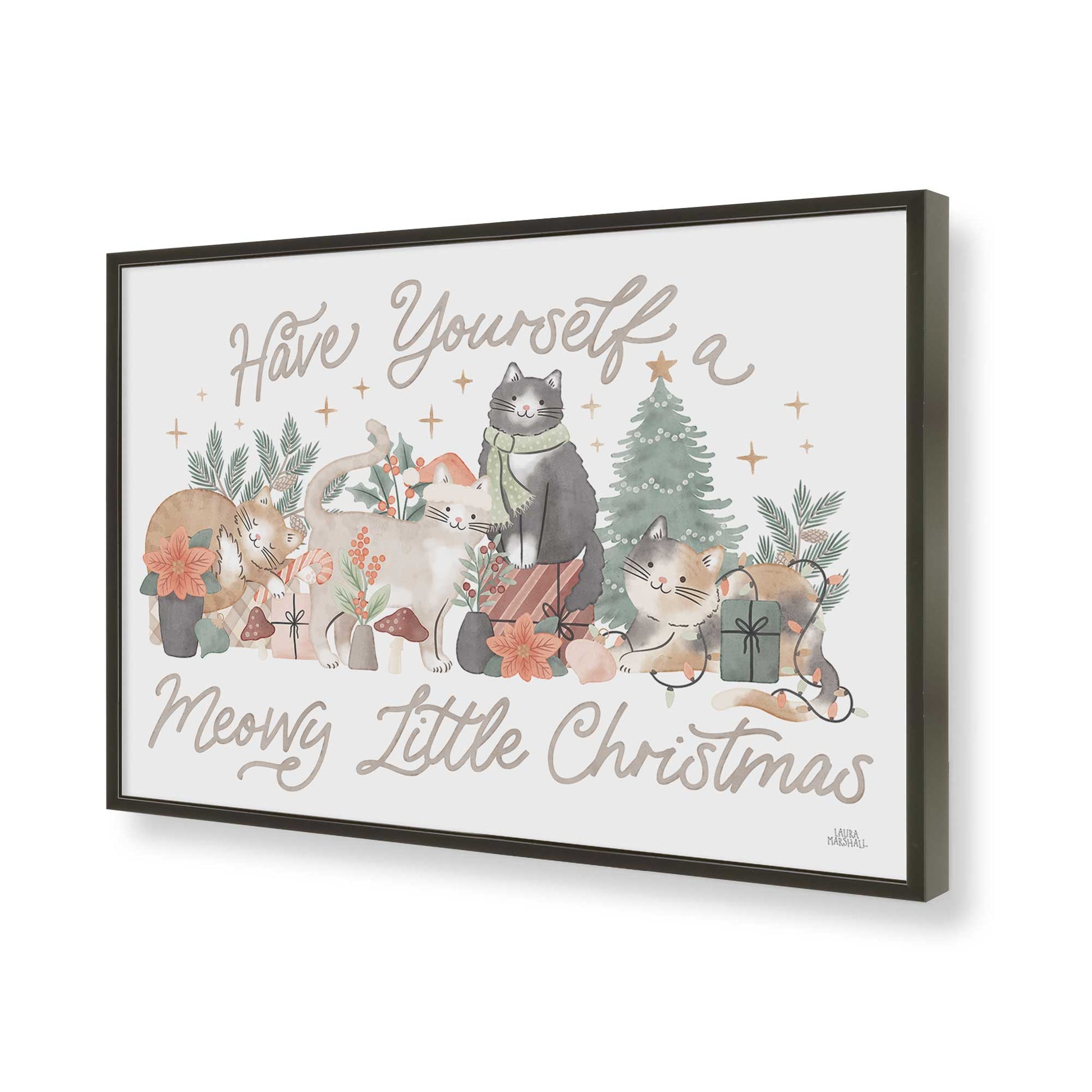 [Color:Satin Black], Picture of art in a Satin Black frame of the corner