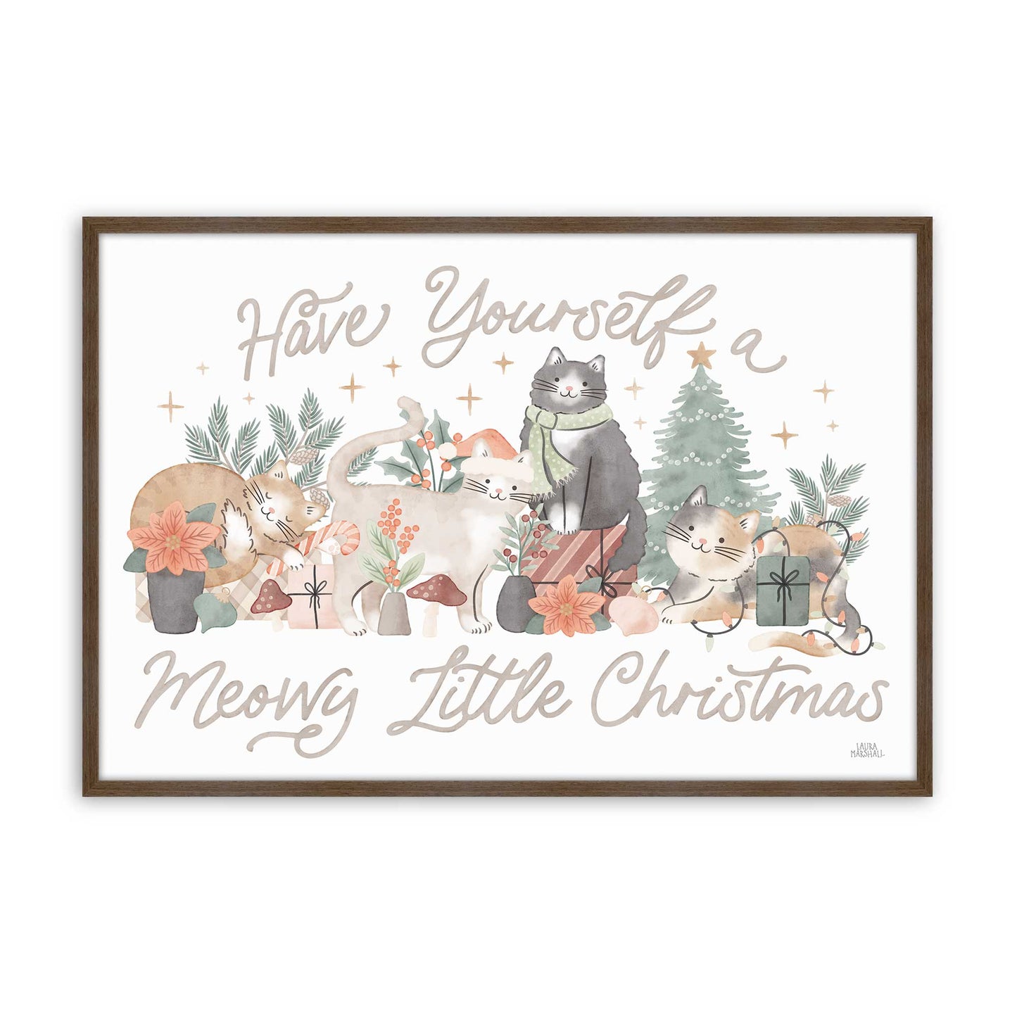 [Color:Walnut], Picture of art in a Walnut frame