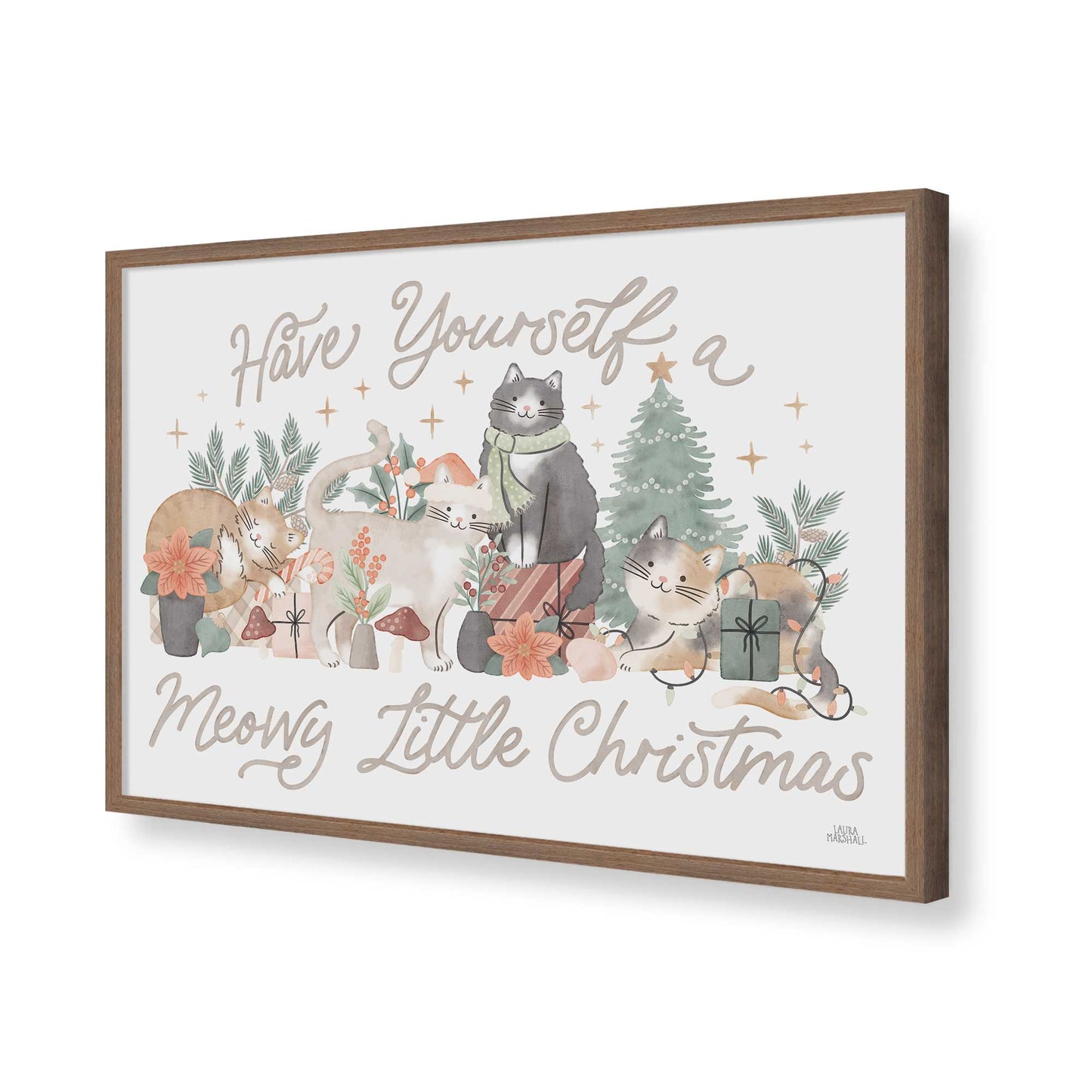 [Color:Walnut], Picture of art in a Walnut frame of the corner