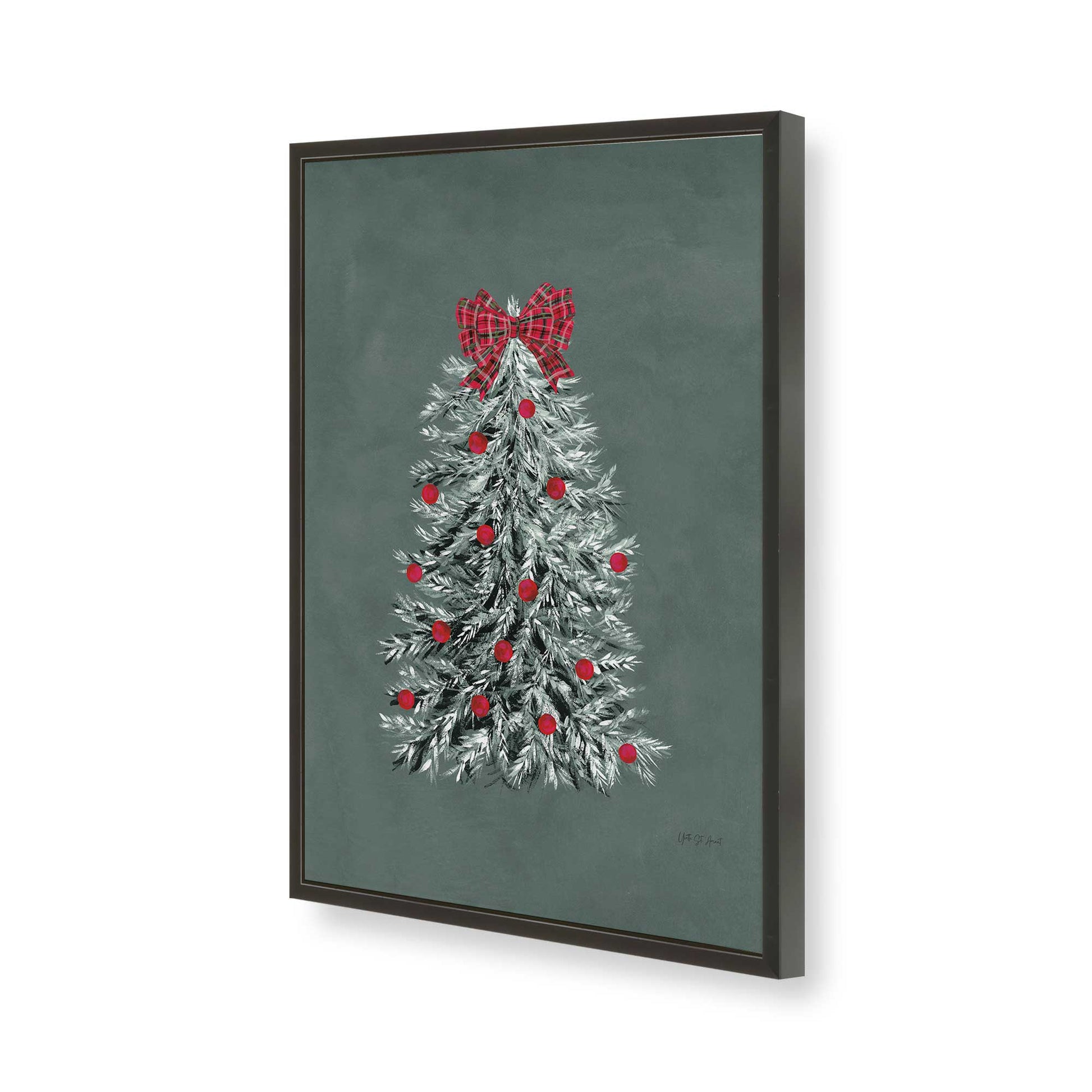 [Color:Satin Black], Picture of art in a Satin Black frame of the corner