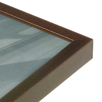 [Color:Brown], Picture of art in a Brown frame at an angle