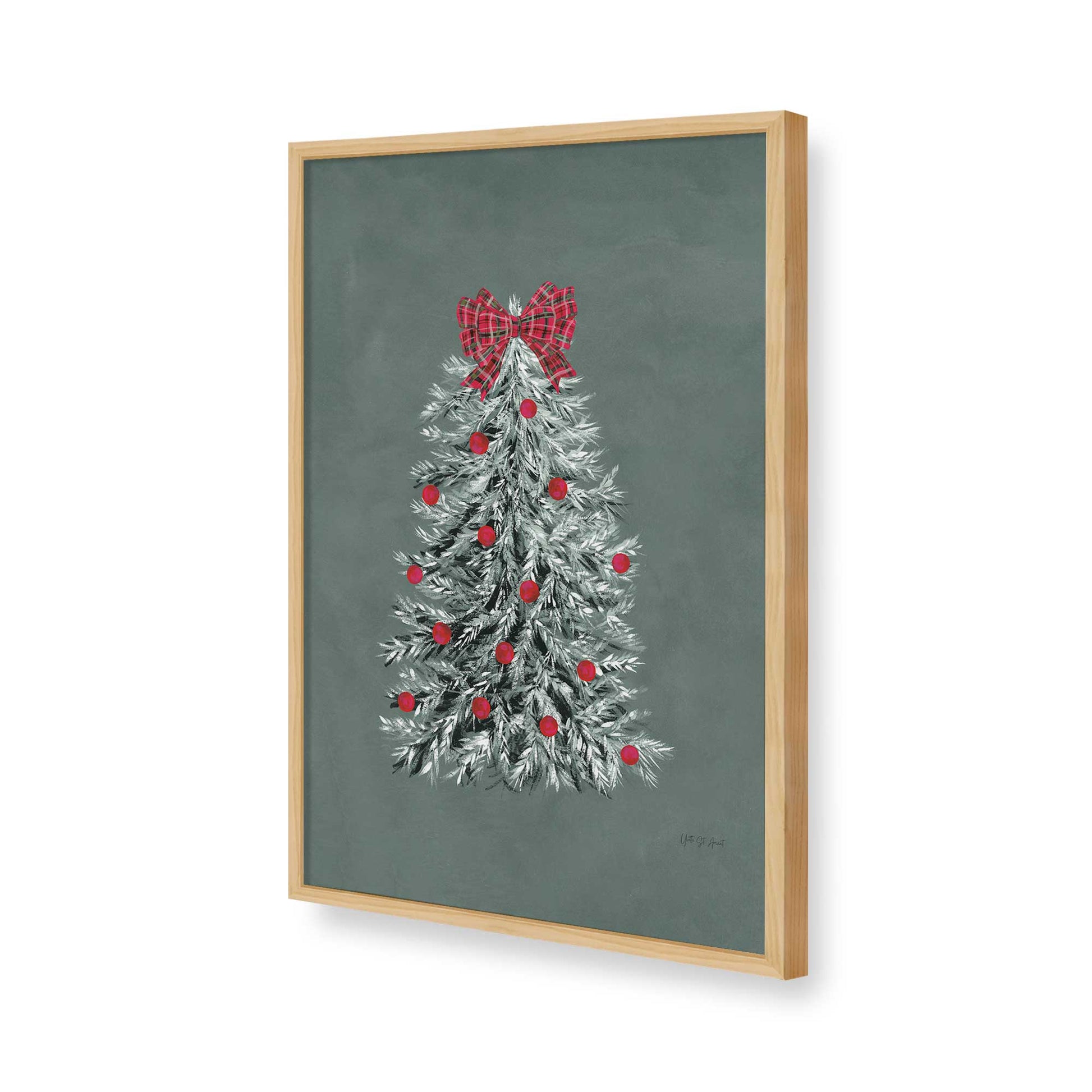 [Color:American Maple], Picture of art in a American Maple frame of the corner