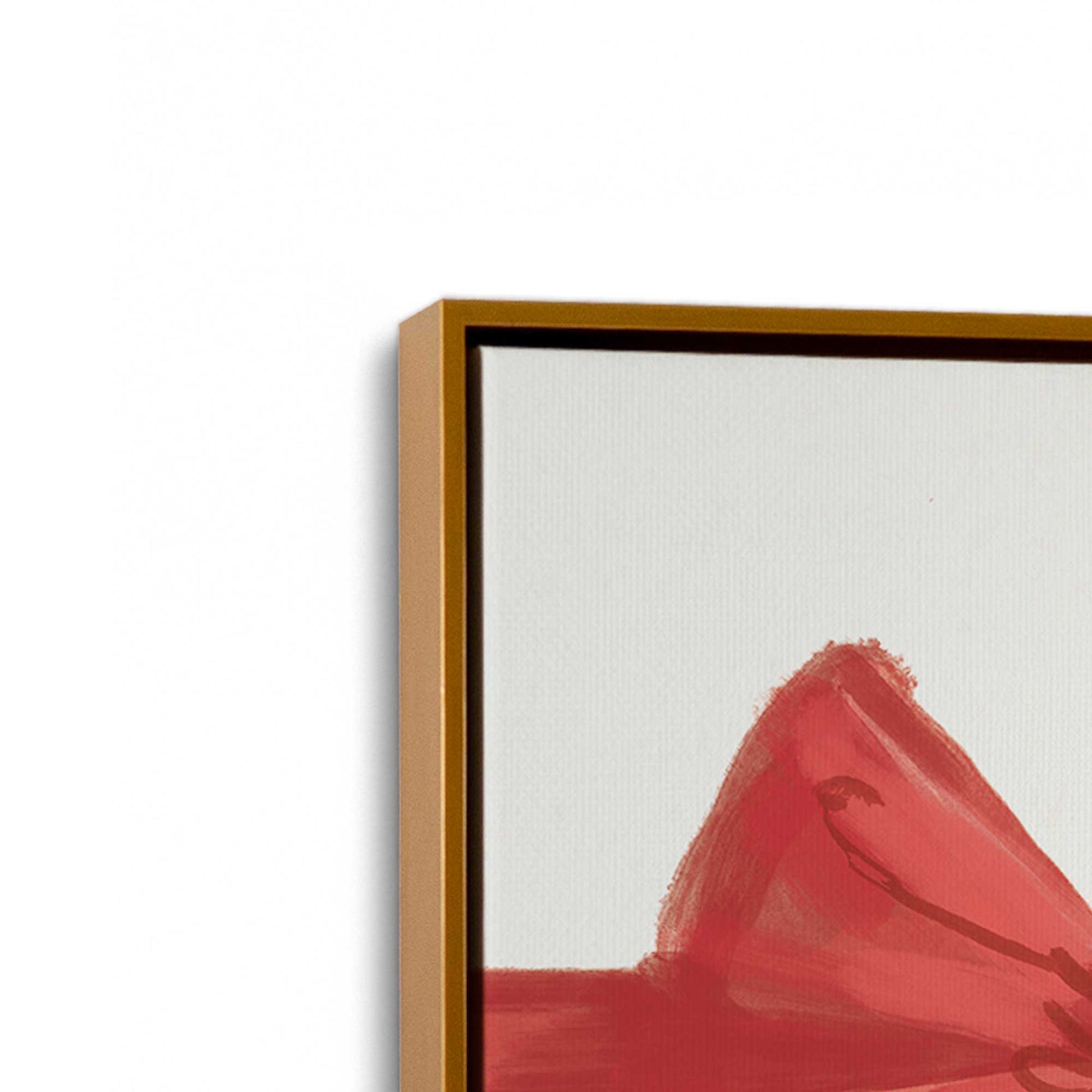 [Color:Polished Gold], Picture of art in a Polished Gold frame at an angle