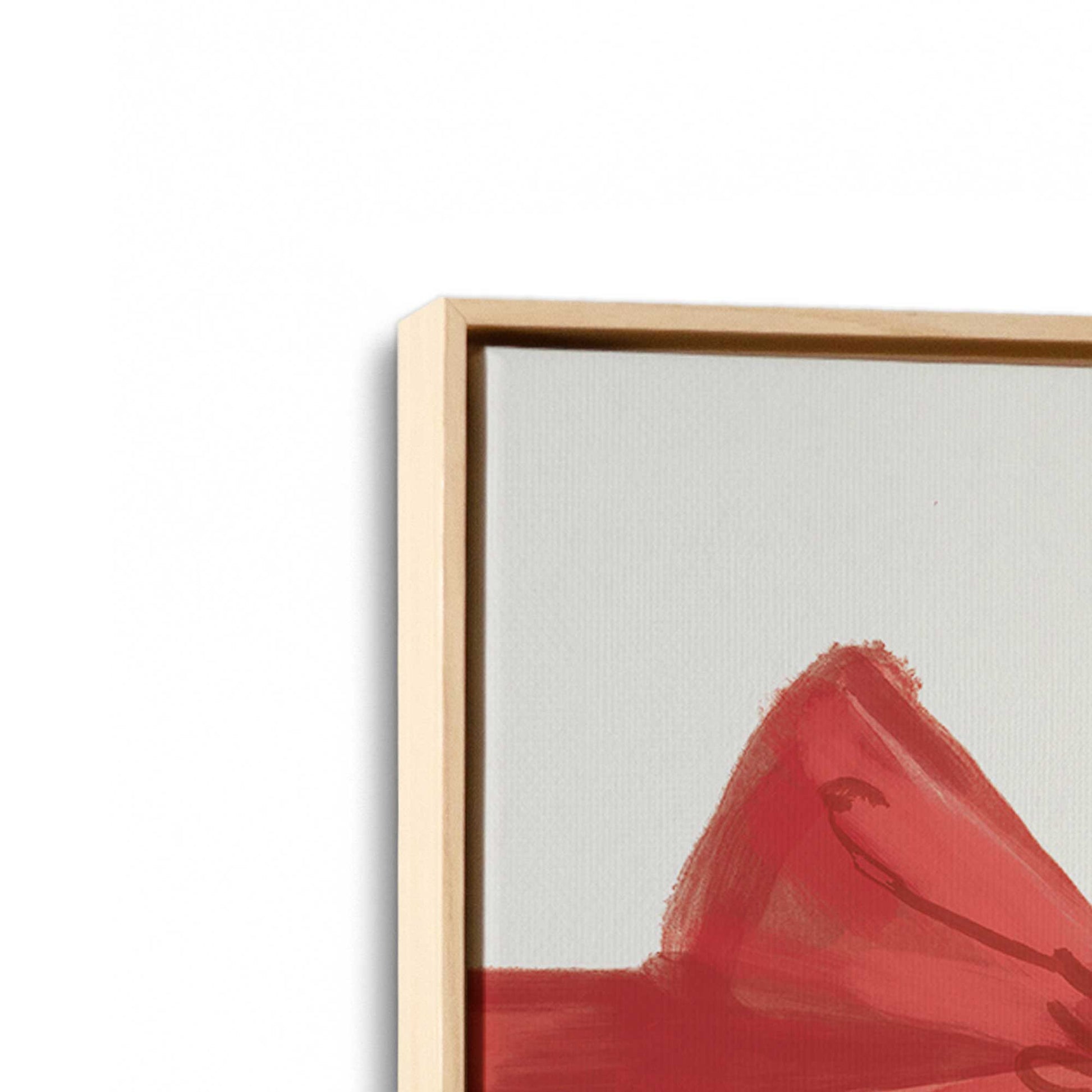 [Color:American Maple], Picture of art in a American Maple frame at an angle