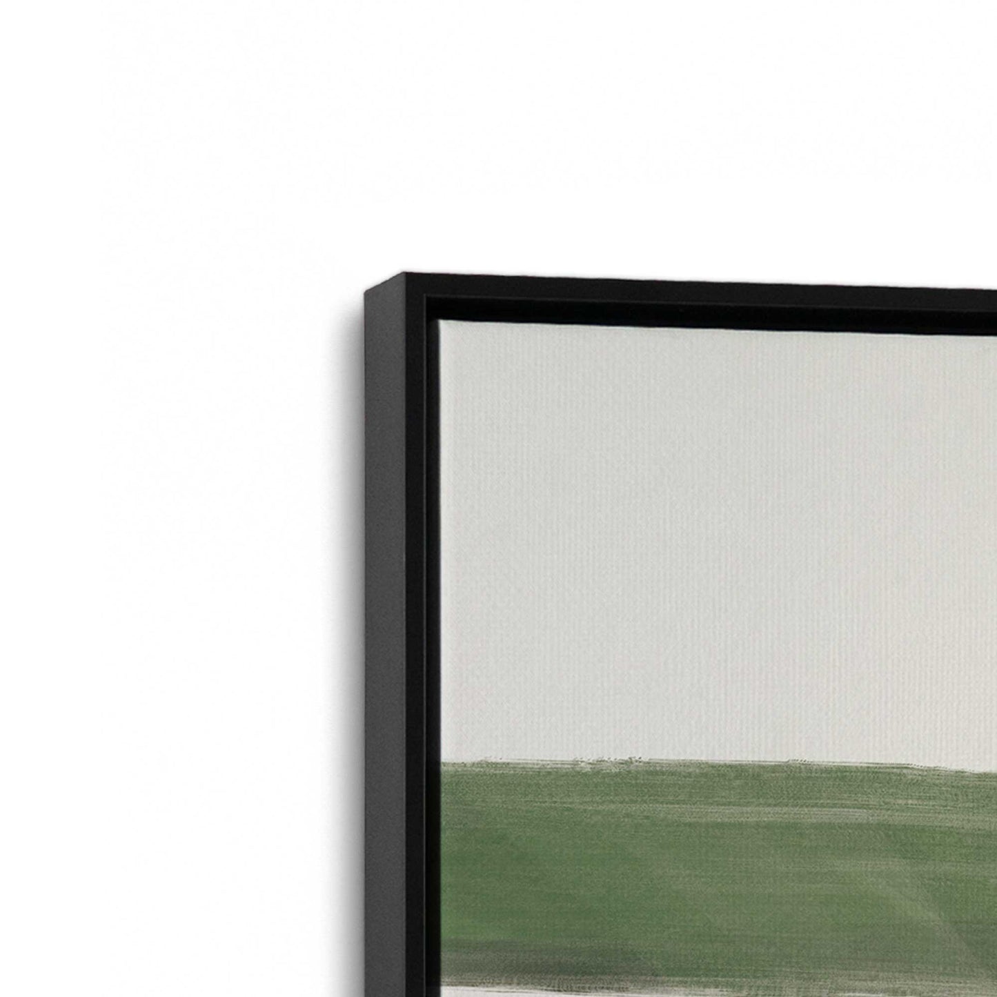[Color:Satin Black], Picture of art in a Satin Black frame at an angle