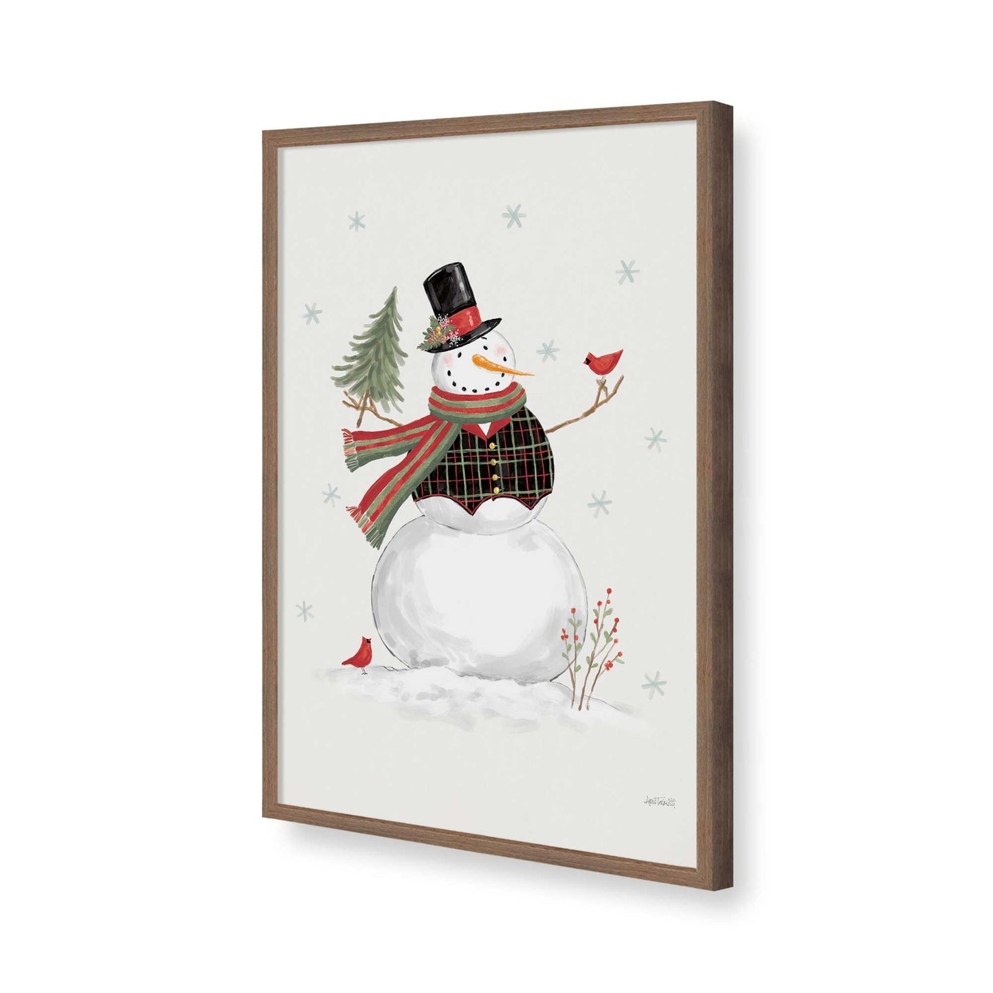 [Color:Walnut], Picture of art in a Walnut frame of the corner