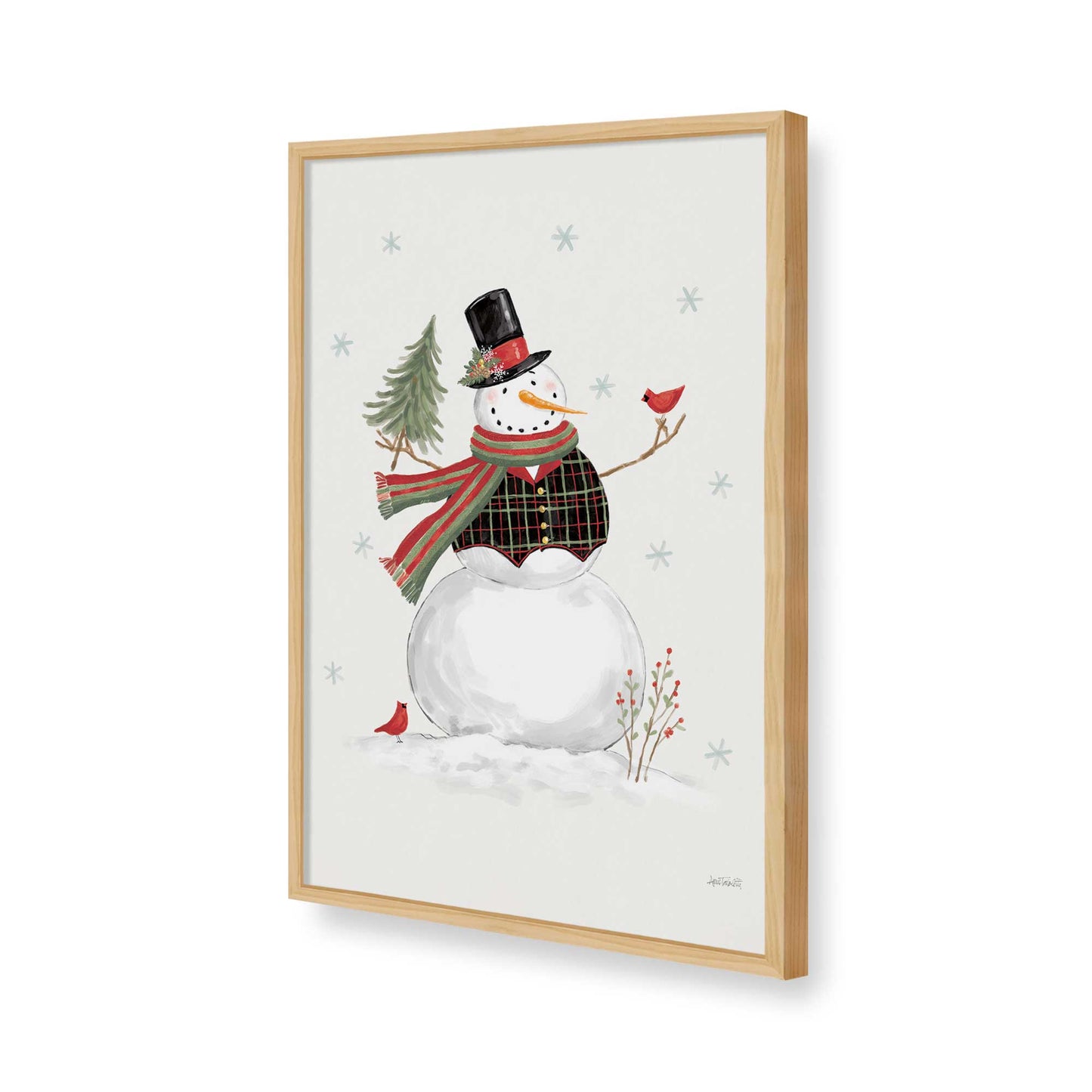 [Color:American Maple], Picture of art in a American Maple frame of the corner