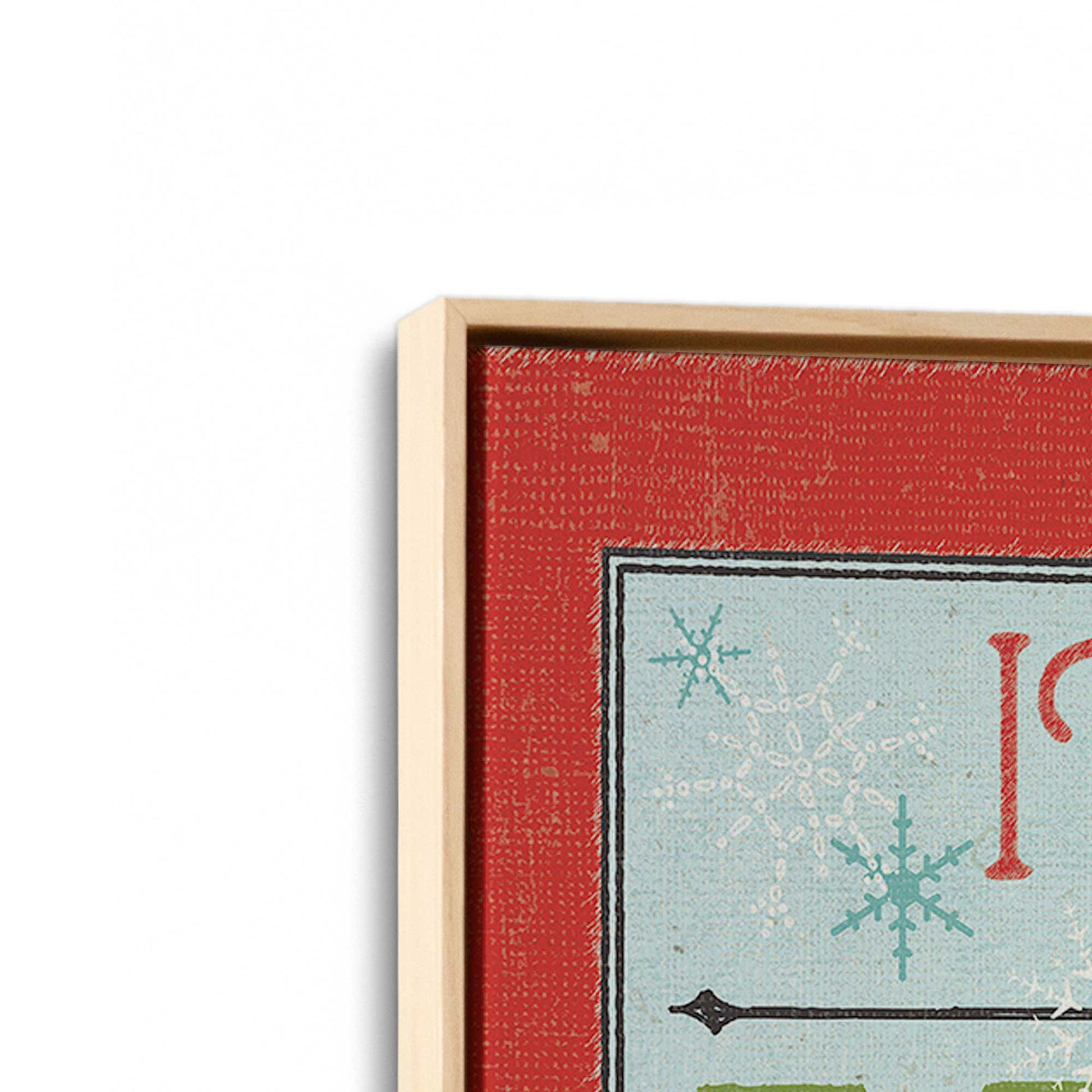 [Color:American Maple], Picture of art in a American Maple frame at an angle