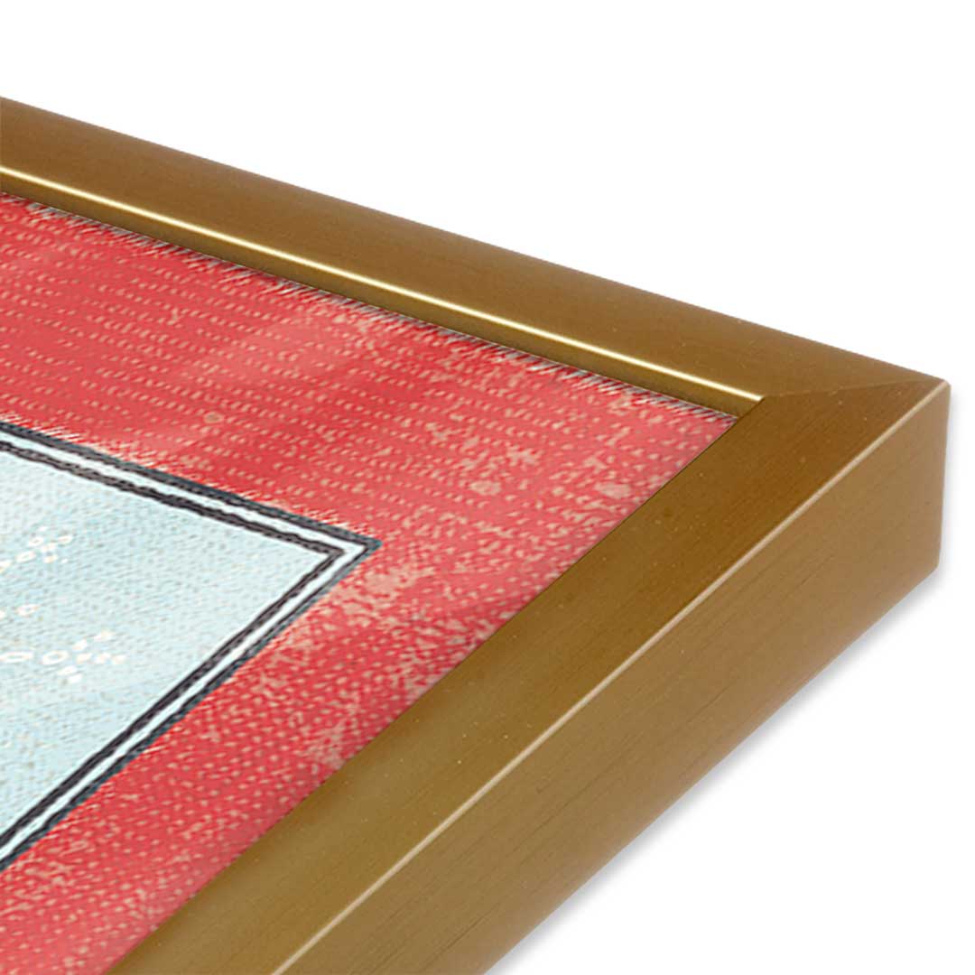 [Color:Polished Gold], Picture of art in a Polished Gold frame at an angle