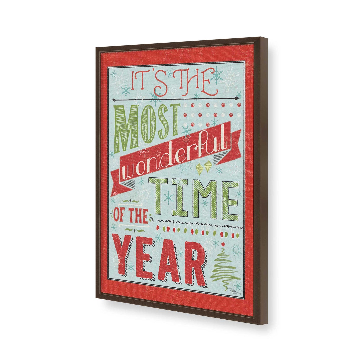 [Color:Brown], Picture of art in a Brown frame of the corner